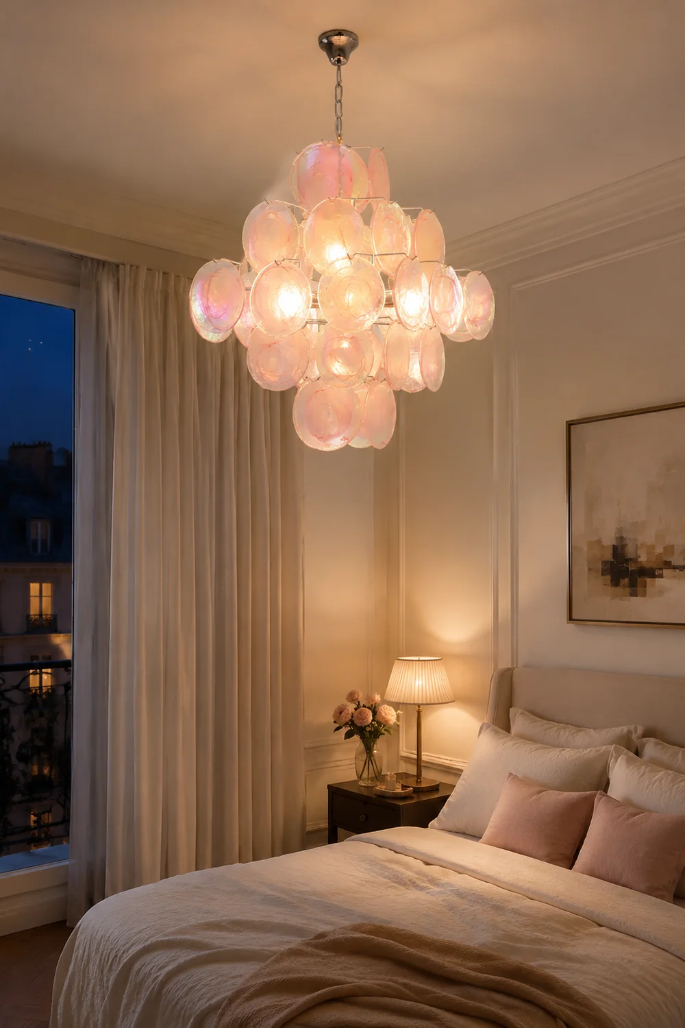 Pink Murano Glass Chandelier for Living Room - Lumpaz