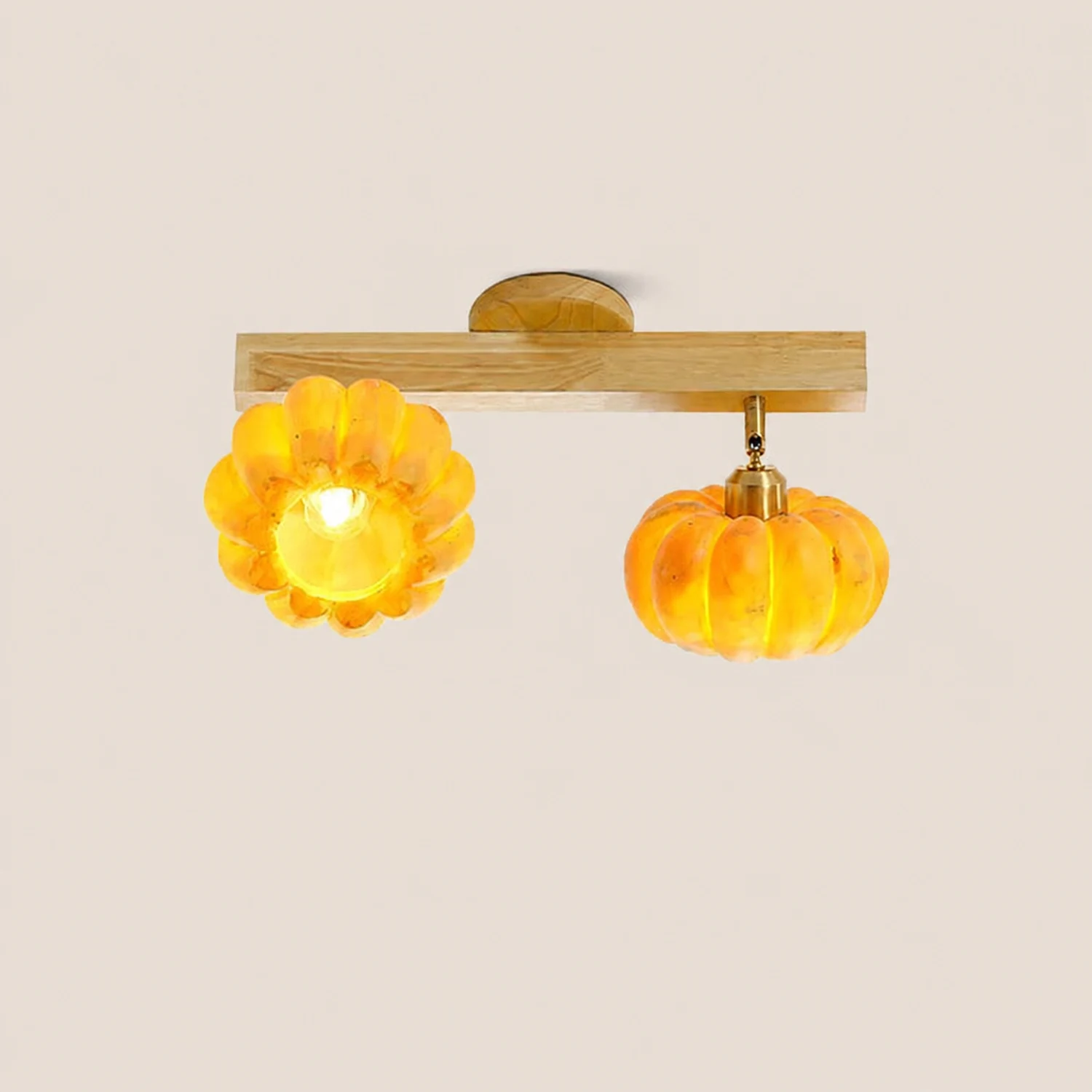 Eco-friendly Yellow Pumpkin Ceiling Lamp - Lumpaz