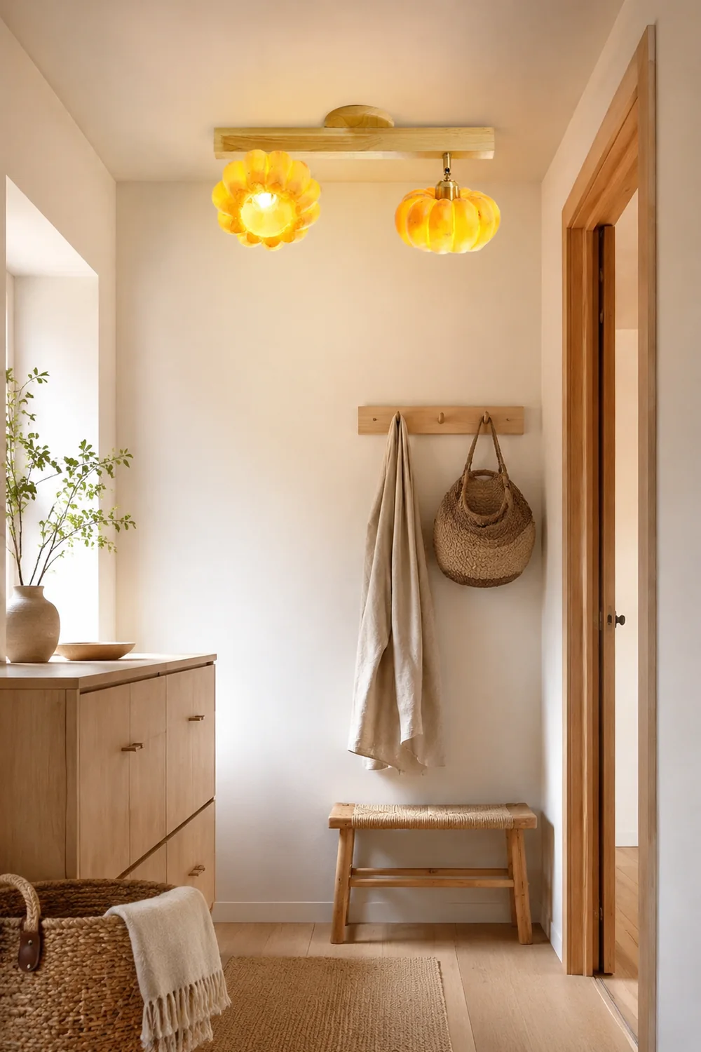 Eco-friendly Yellow Pumpkin Ceiling Lamp - Lumpaz