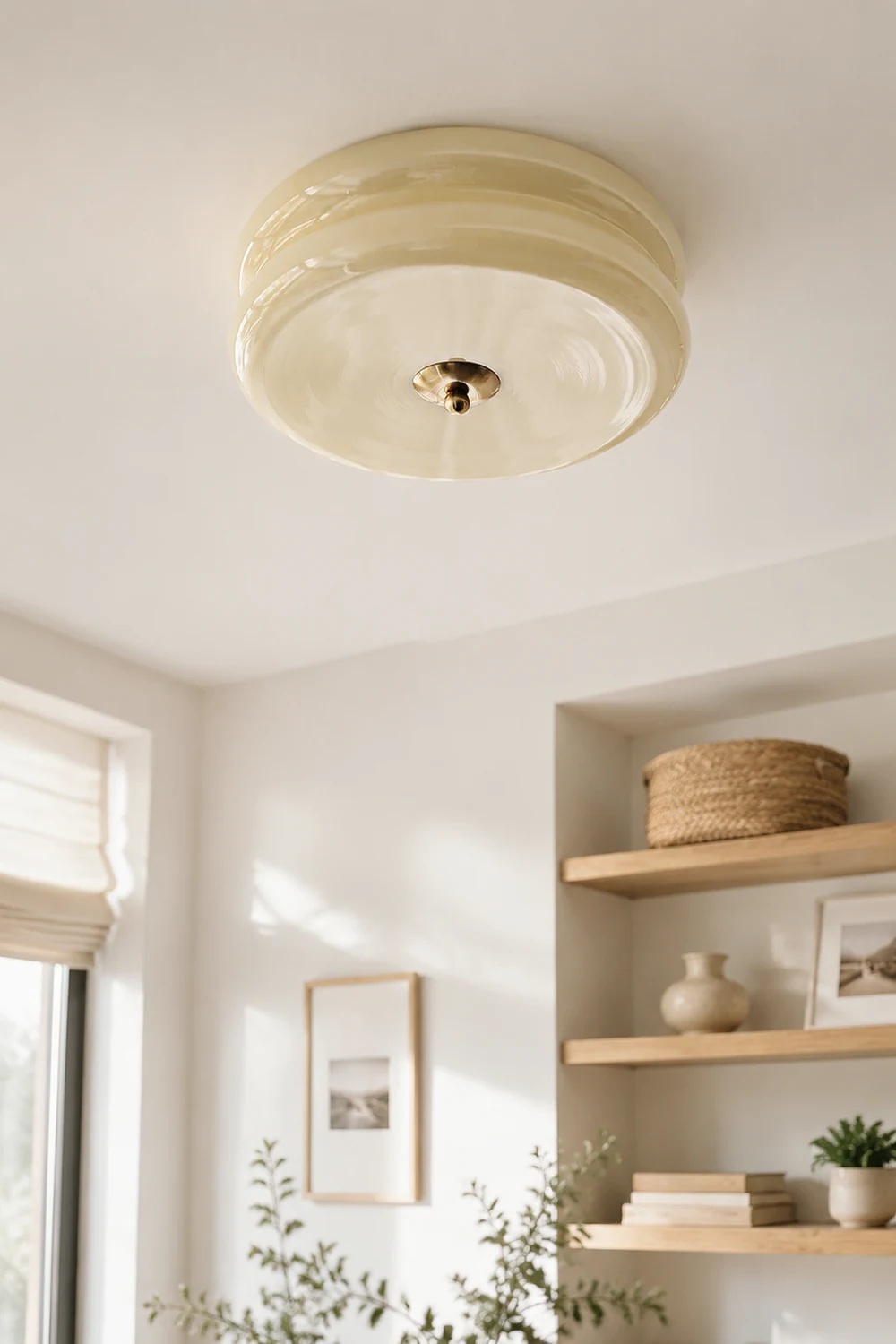 Art Deco Cream Cake Ceiling Light - Lumpaz