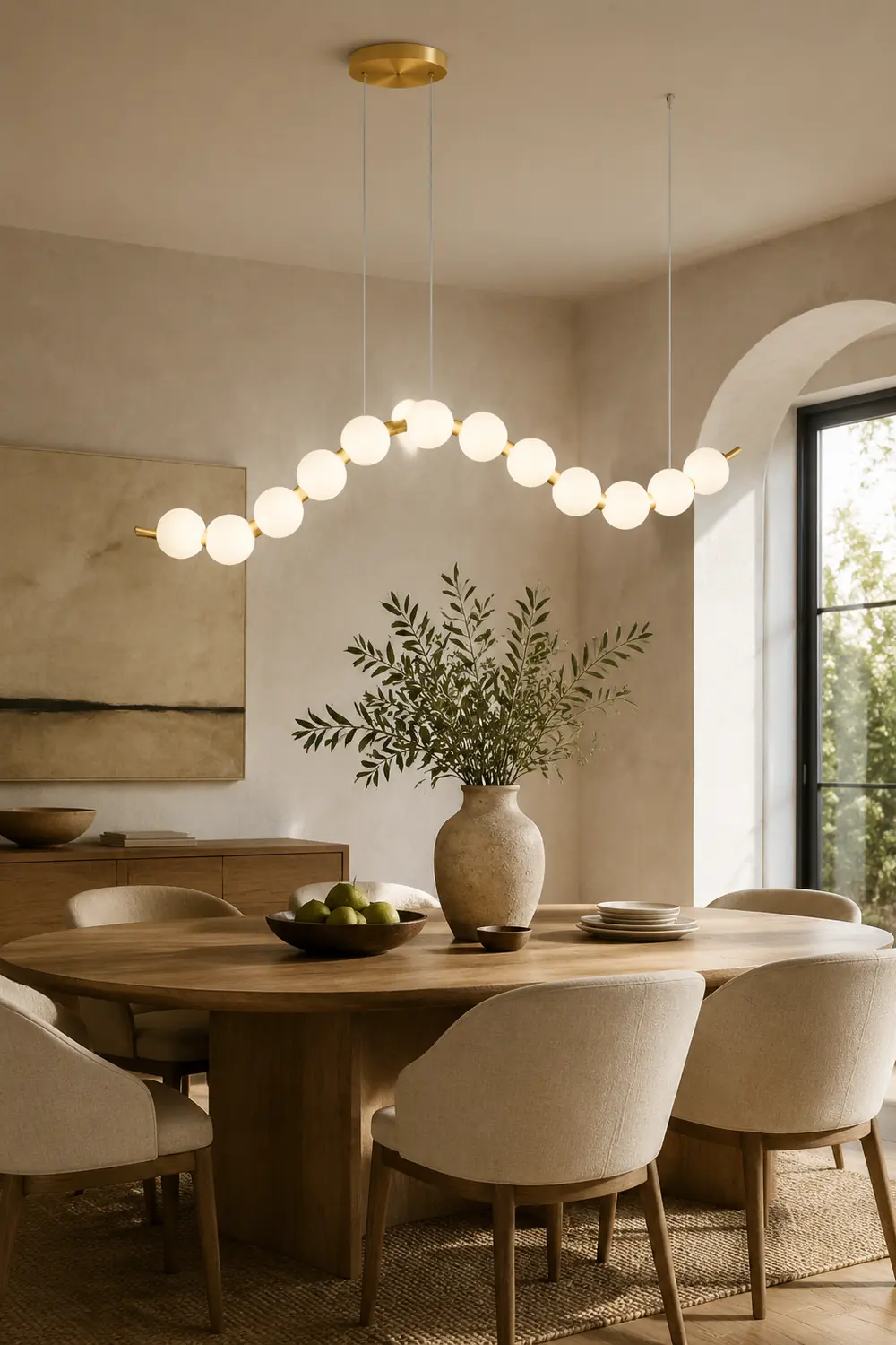 Creative Necklace String White Ball LED Pendant Lights - Lumpaz