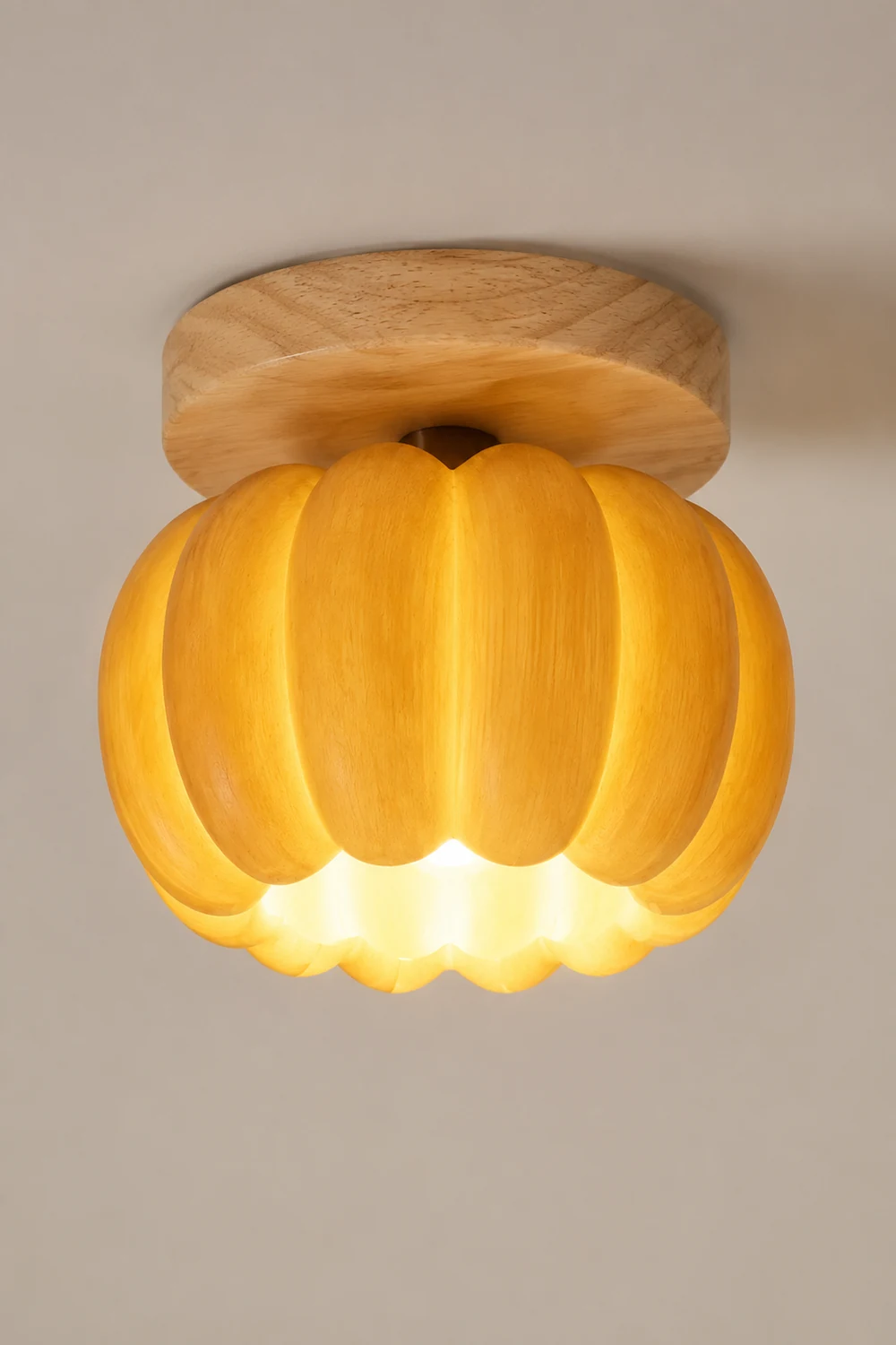 Yellow Pumpkin Ceiling Light - Lumpaz