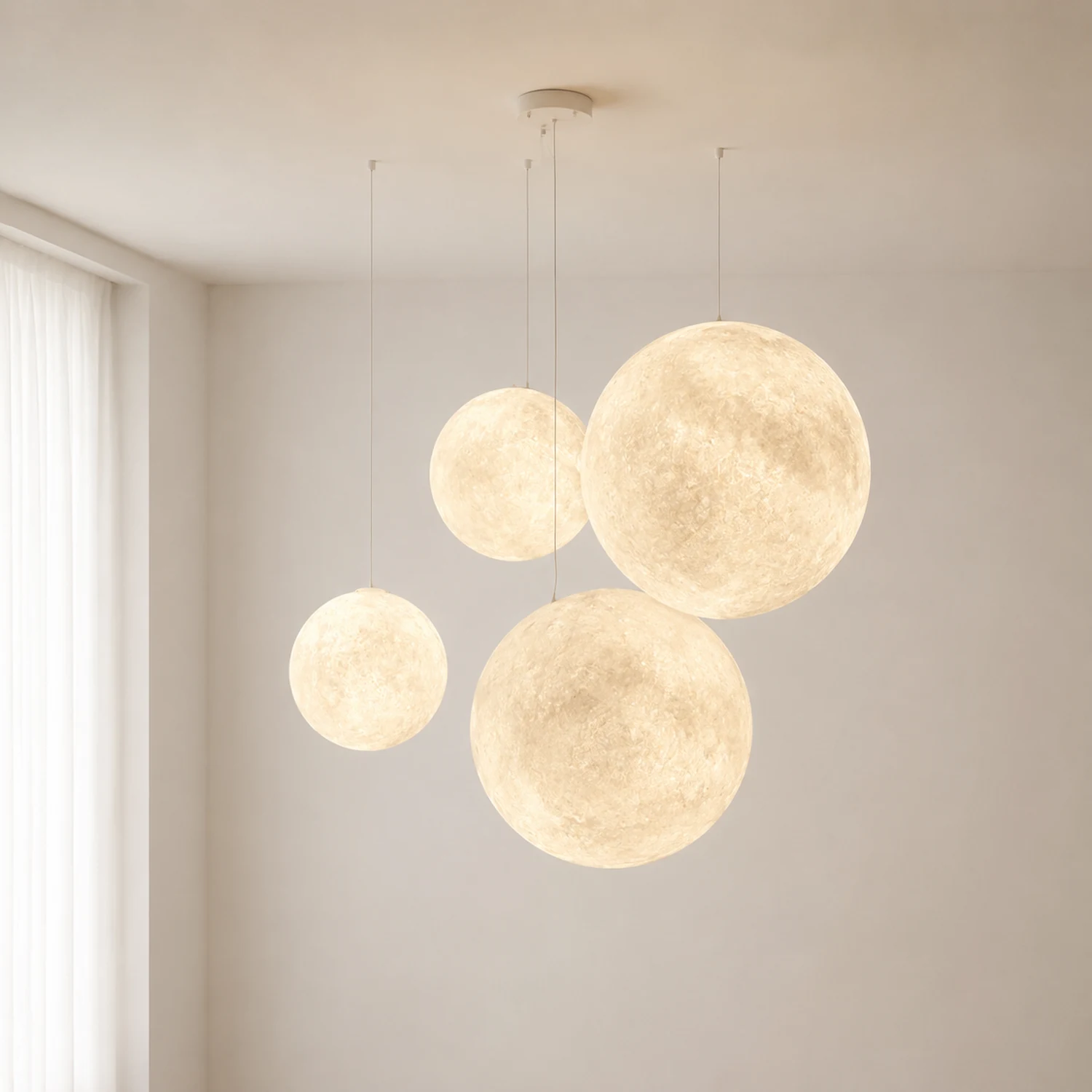 Creative Moon Pendant Light Ball Floor Lamp - Lumpaz