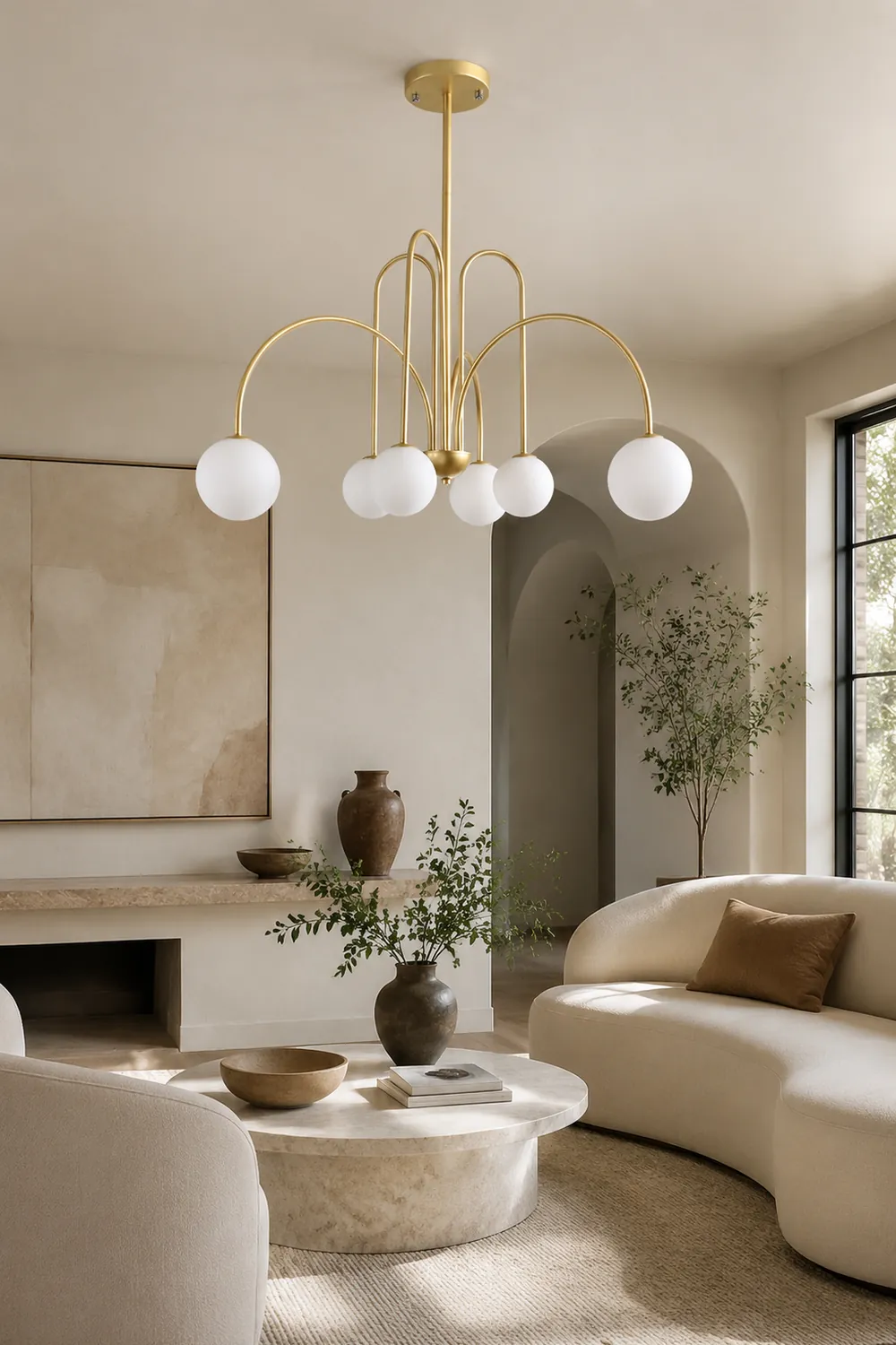 Art Deco Glass Ball Chandelier - Lumpaz