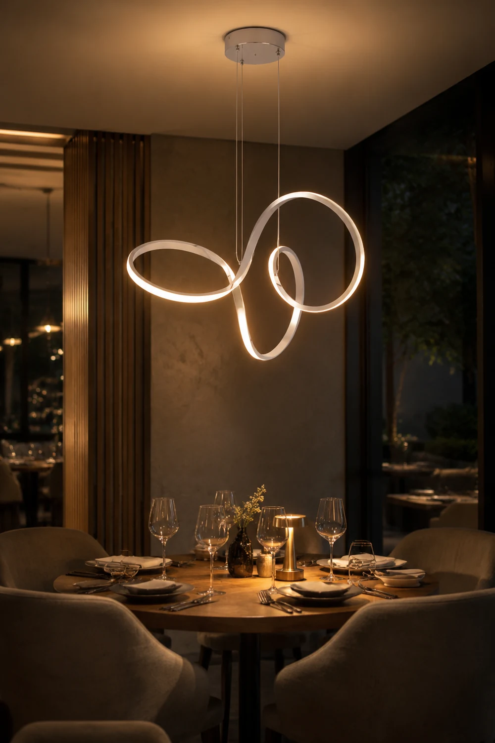 Nordic Minimalism Swirl Integrated Ceilng Light - Lumpaz