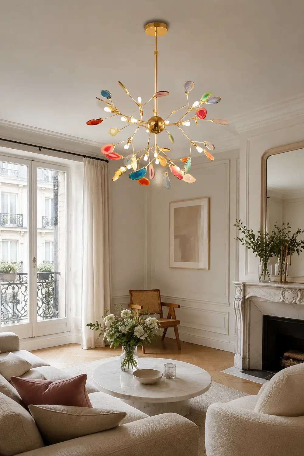 Nordic Creative Light Luxury Agate Stone Chandelier - Lumpaz