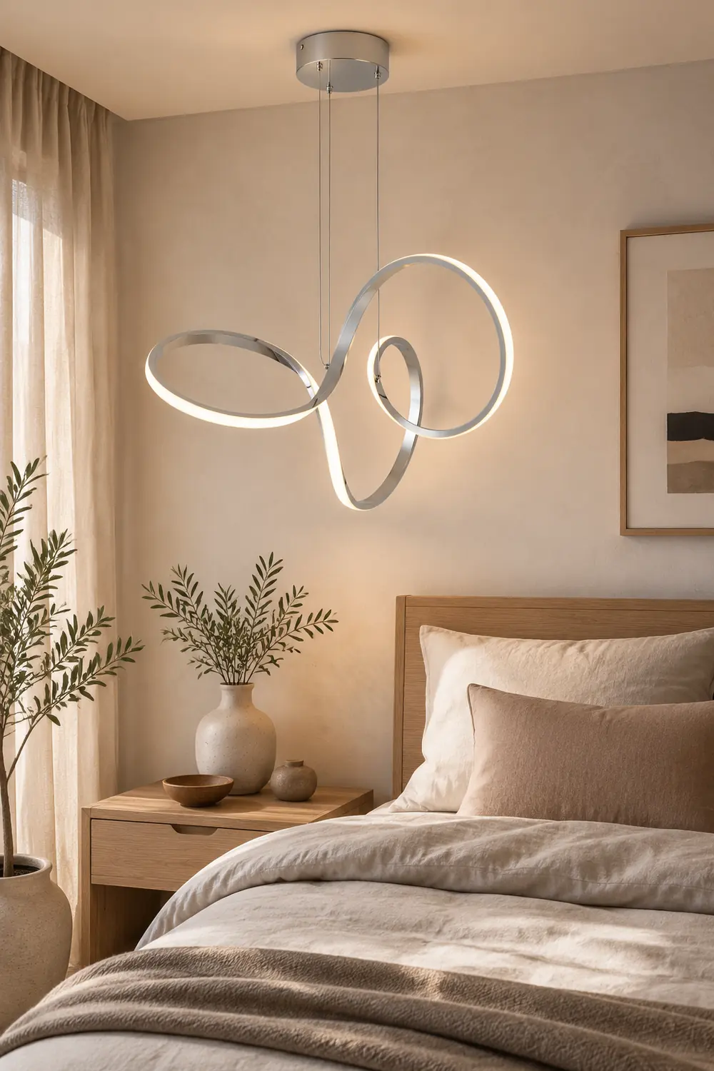Nordic Minimalism Swirl Integrated Ceilng Light - Lumpaz