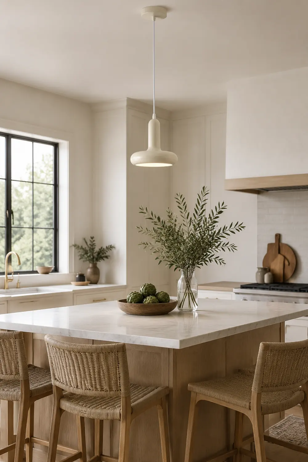 Bauhaus Puck Creamy Pendant Light - Lumpaz