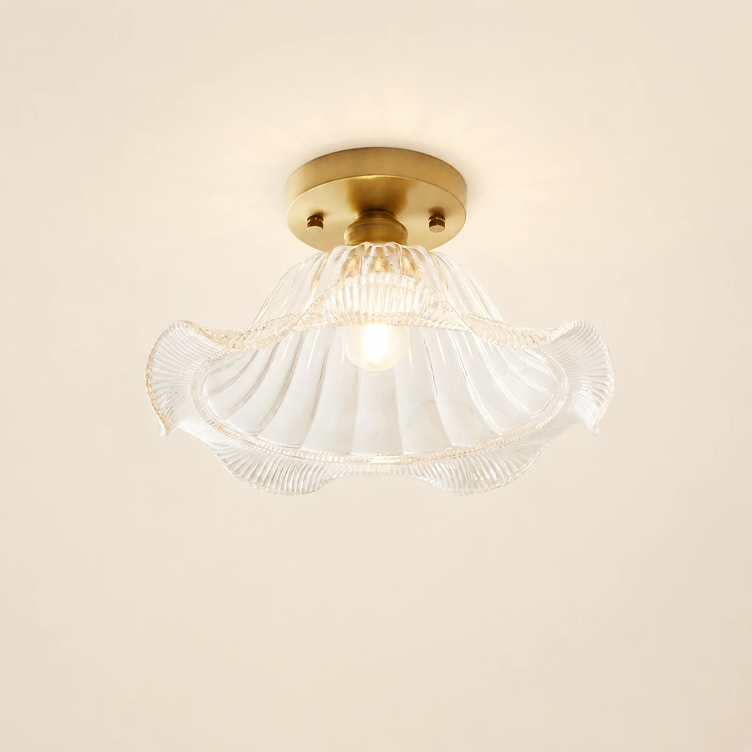 Simple Glass Semi Flush Ceiling Lights - Lumpaz