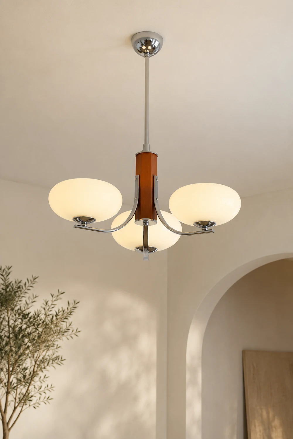 Medieval Bauhaus Solid Wood Chandelier - Lumpaz