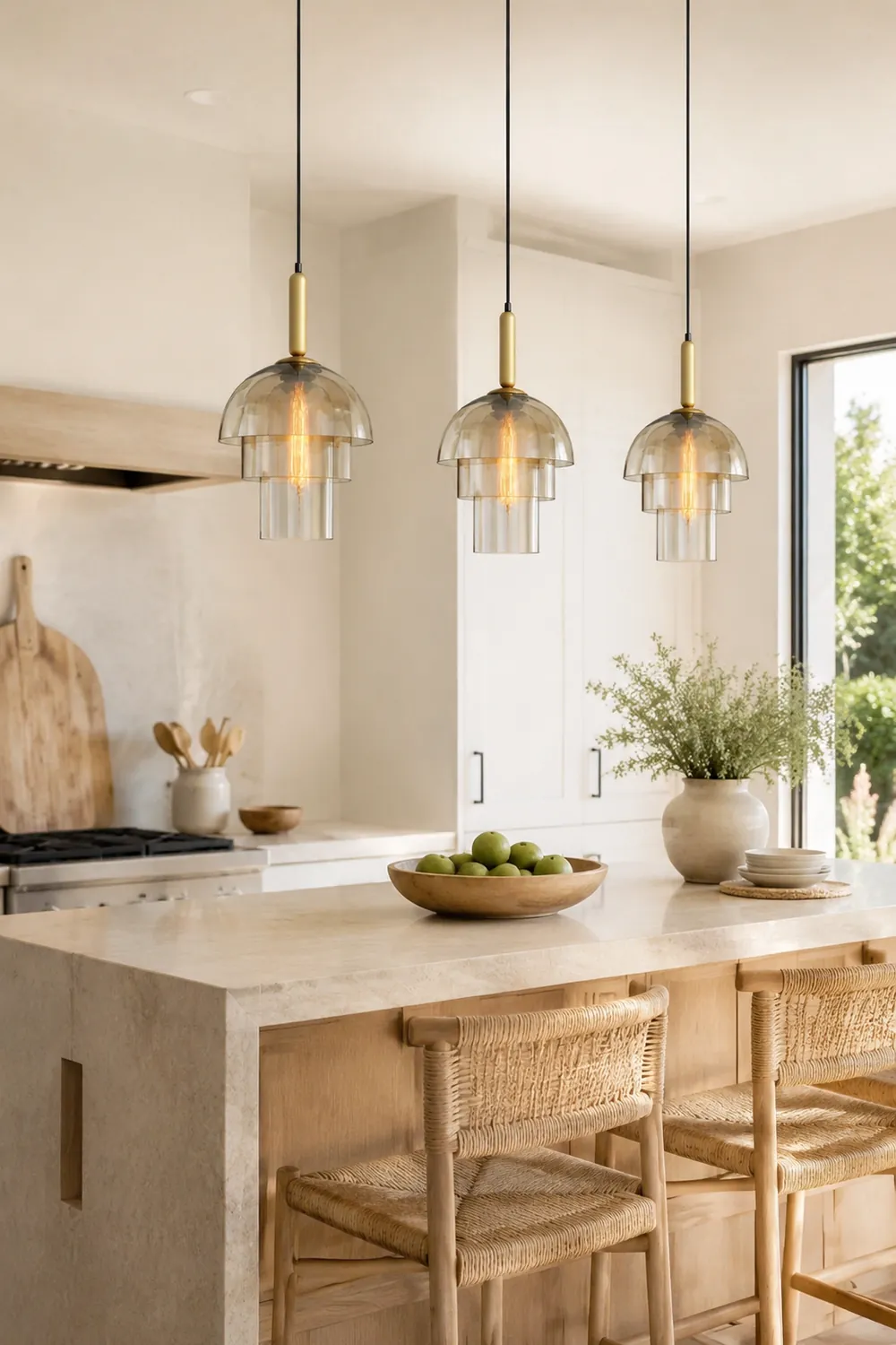 Modern Multi-Layer Glass Dome Hanging Light Fixture - Lumpaz