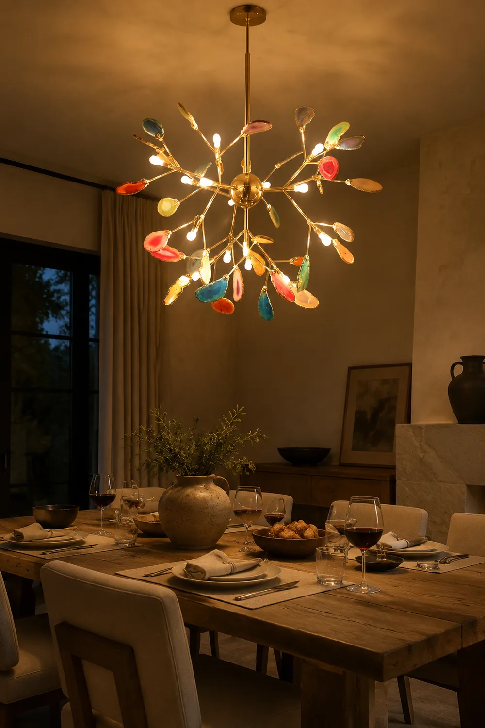 Nordic Creative Light Luxury Agate Stone Chandelier - Lumpaz