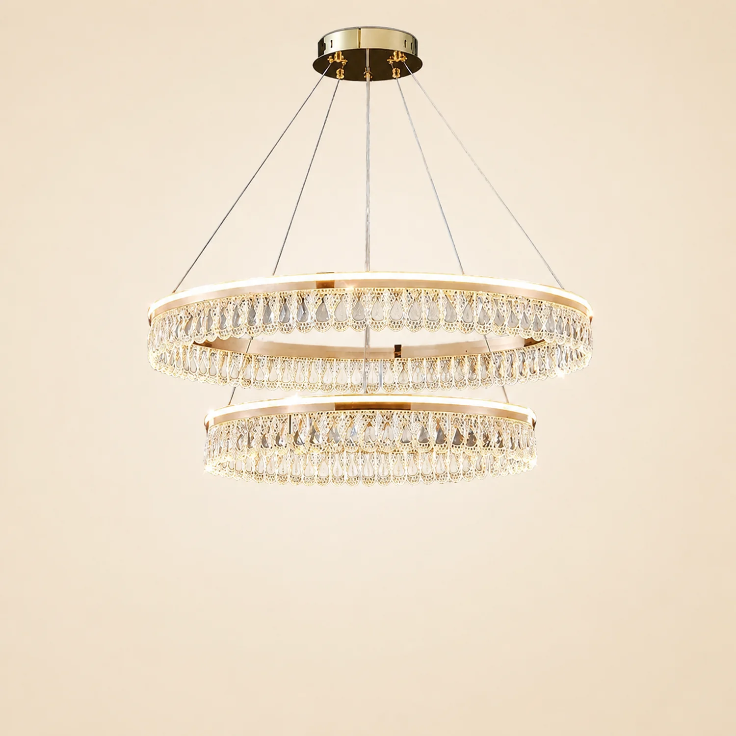 Luxury Large Crystal Ring Chandelier - Lumpaz