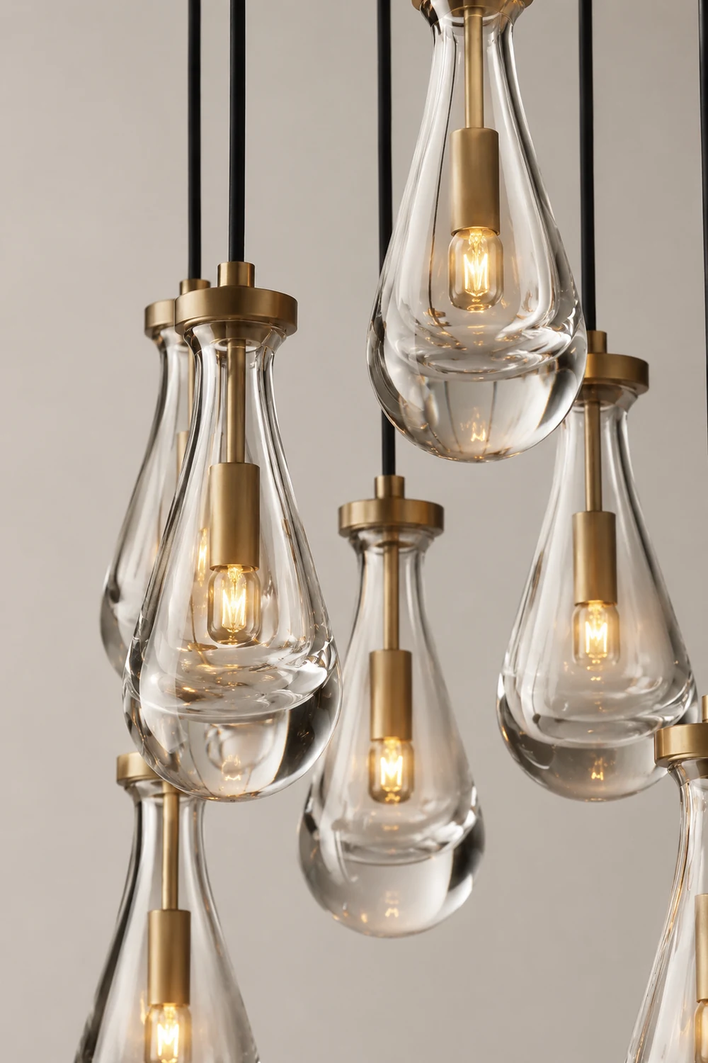 Modern Art Deco Raindrop Chandelier - Lumpaz