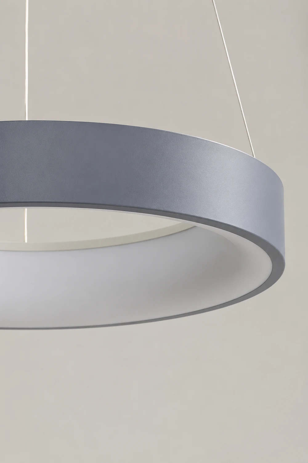 White LED Ribbed Hoop Pendant Ceiling Lights - Lumpaz