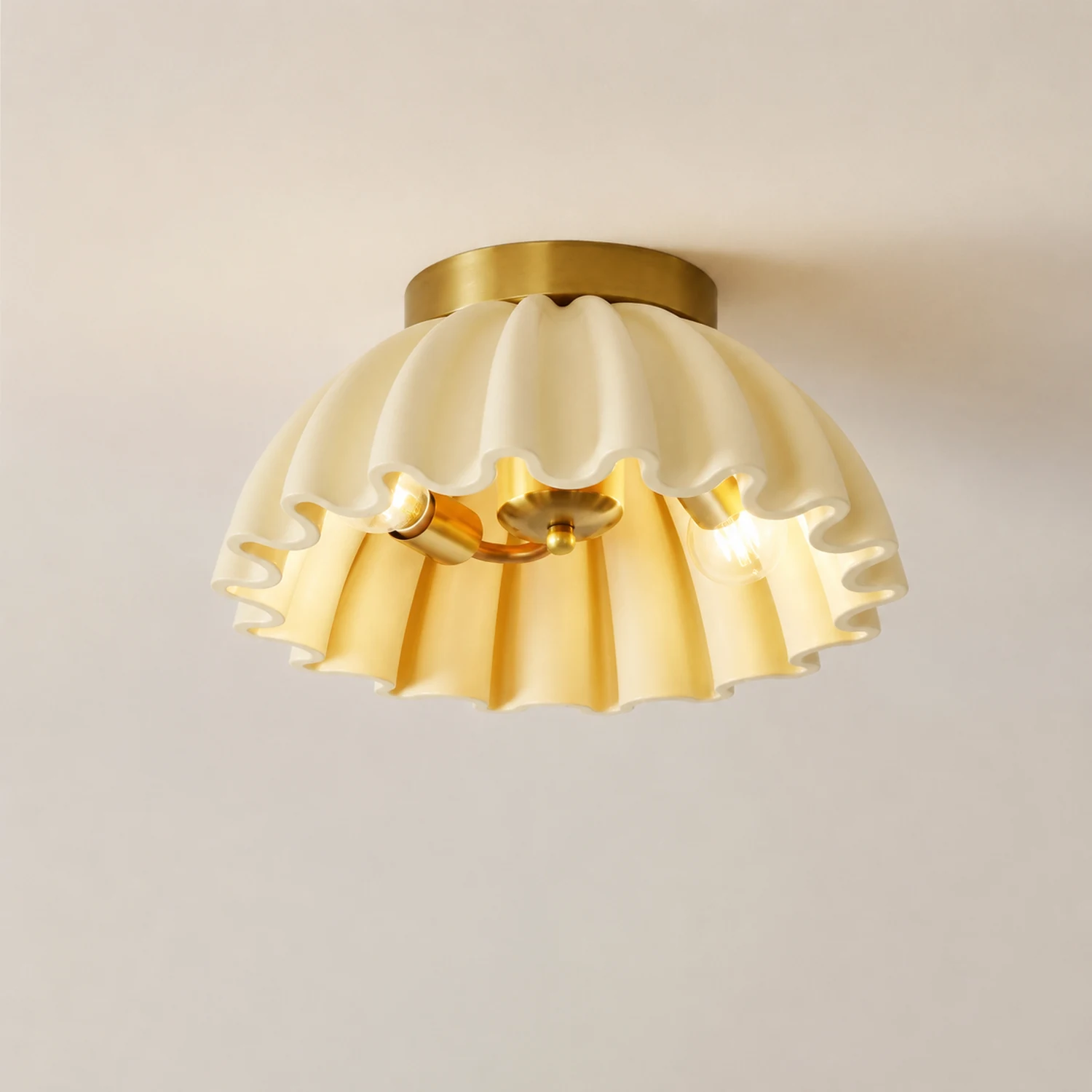 Vintage French Resin Entrance Ceiling Light - Lumpaz