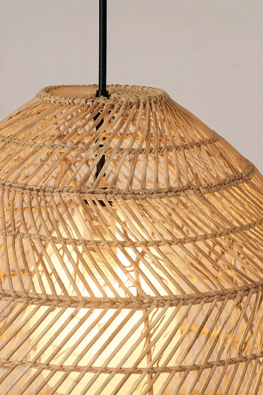 Vintage Rattan Handwoven Basket Lamp Fixtures - Lumpaz