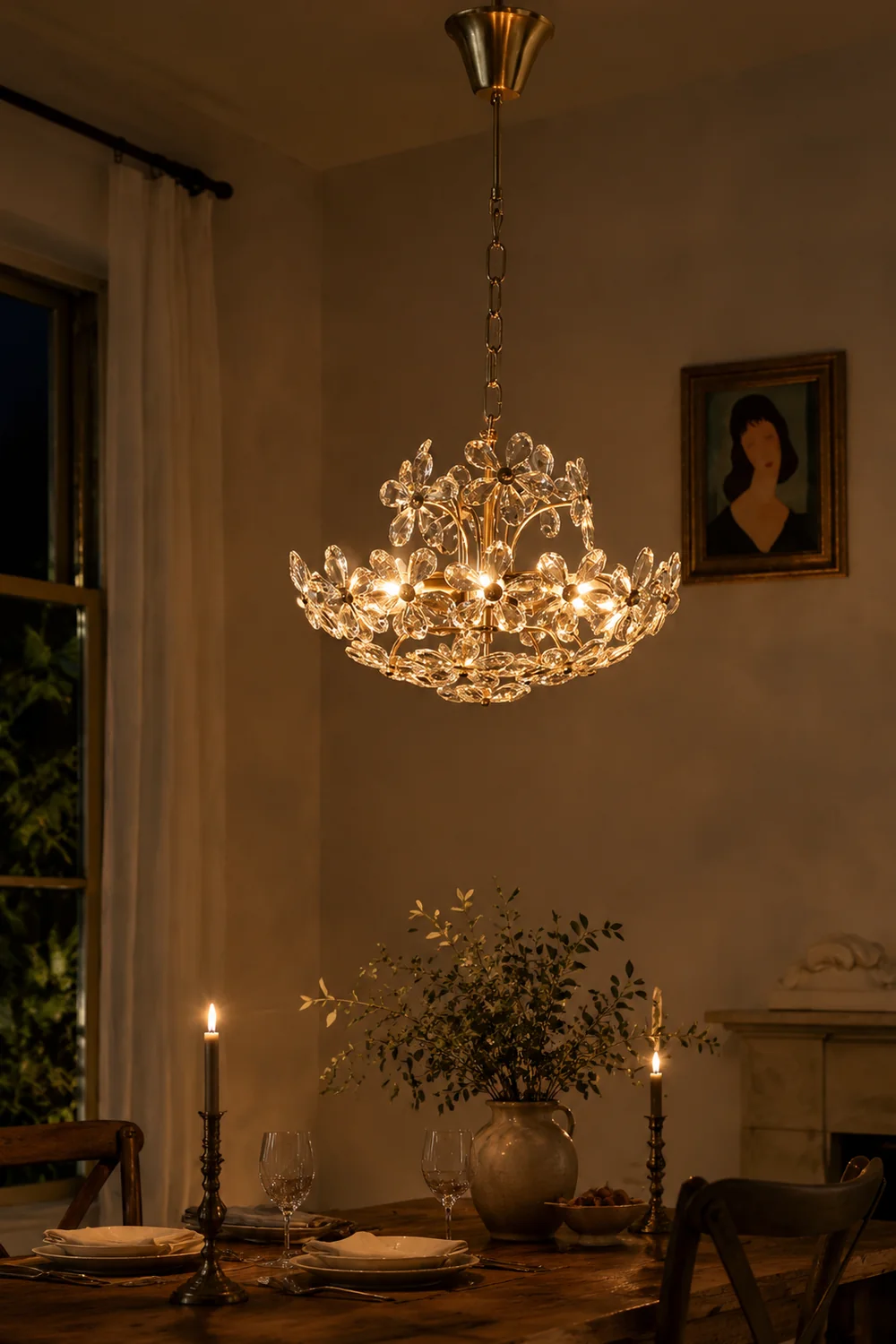 Luxury Crystal Bouquet Brass Chandeliers - Lumpaz