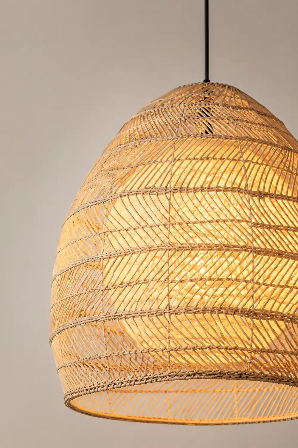 Vintage Rattan Handwoven Basket Lamp Fixtures - Lumpaz