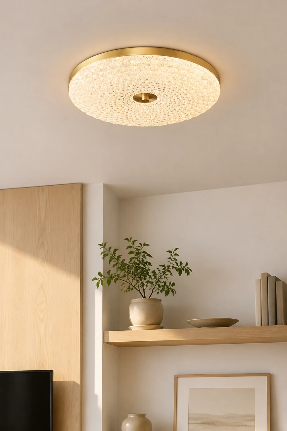 Modern Crystal Ceiling Light LED Creative Copper Ceiling Lamp - Lumpaz