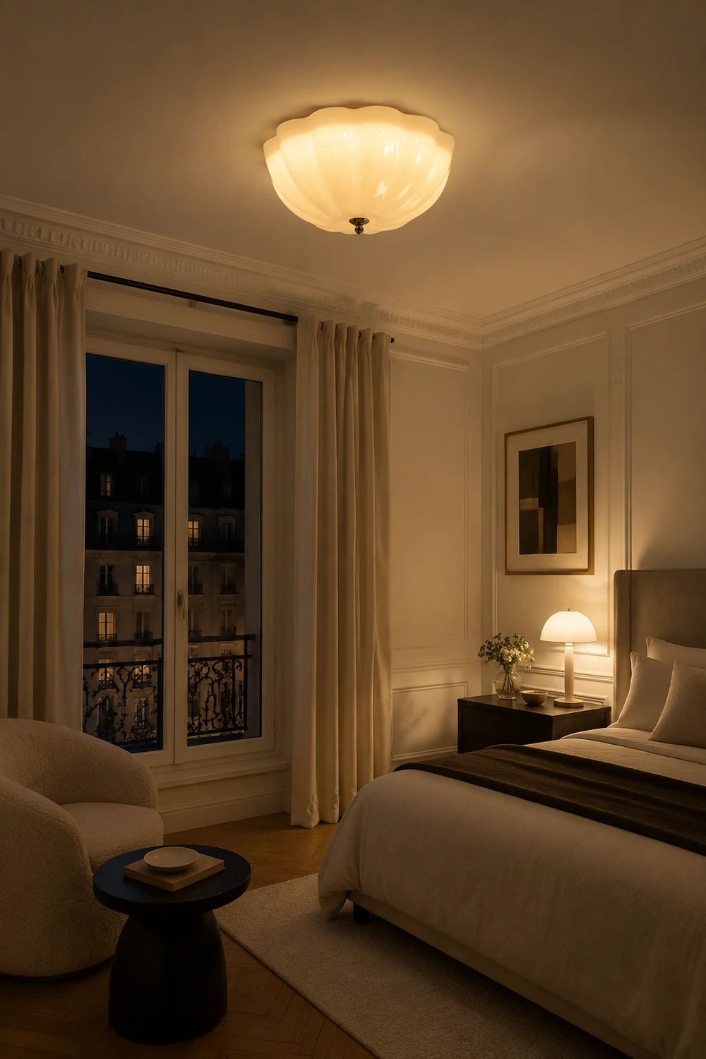 Simple French Retro LED Ceiling Lamp - Lumpaz