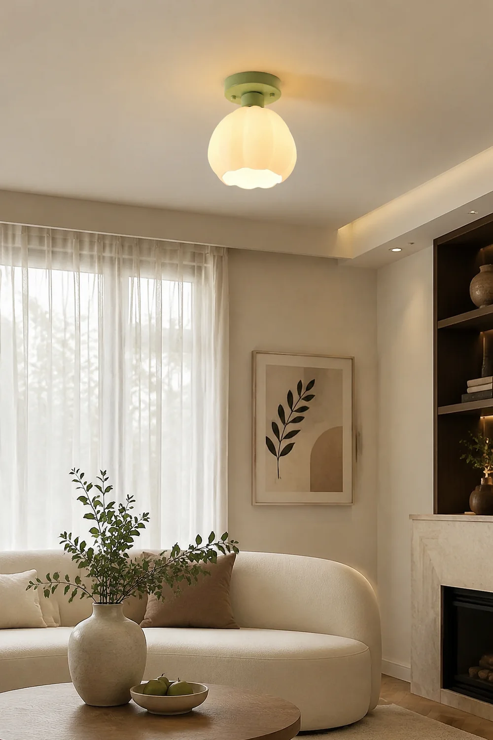 Cream Pumpkin Creative Corridor Aisle Ceiling Light - Lumpaz