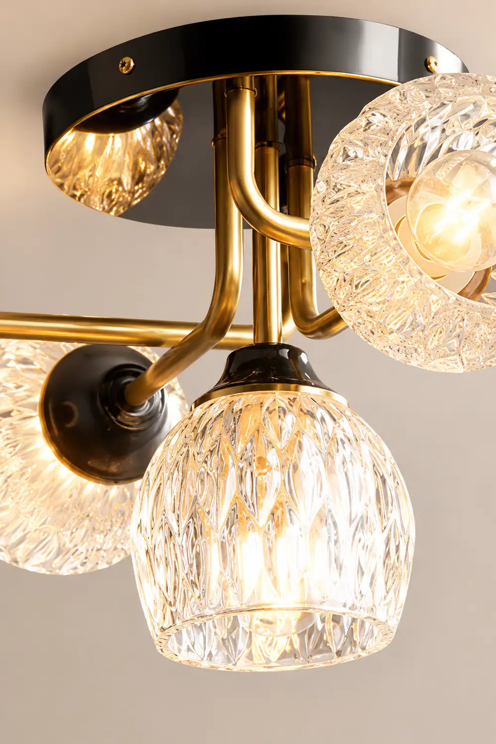 Luxury Copper Semi Flush Ceiling Light - Lumpaz
