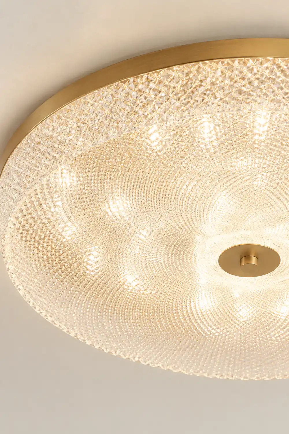 Modern Simple Crystal Copper Ceiling Light - Lumpaz