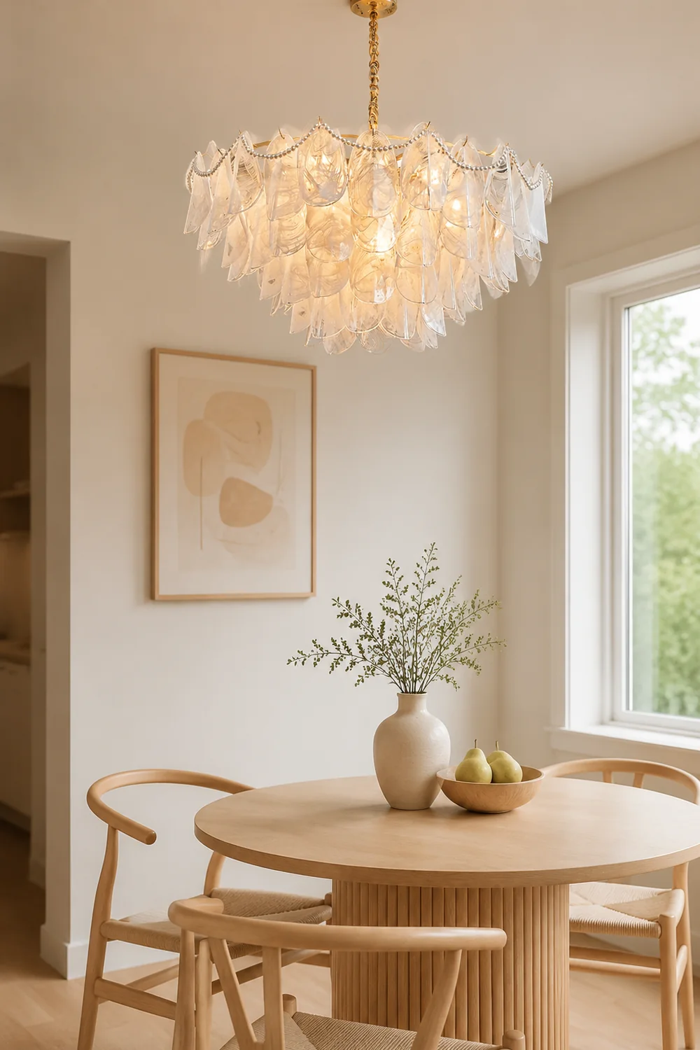 Contemporary Cloud-Inspired Frosted Glass Living Room Chandelier - Lumpaz