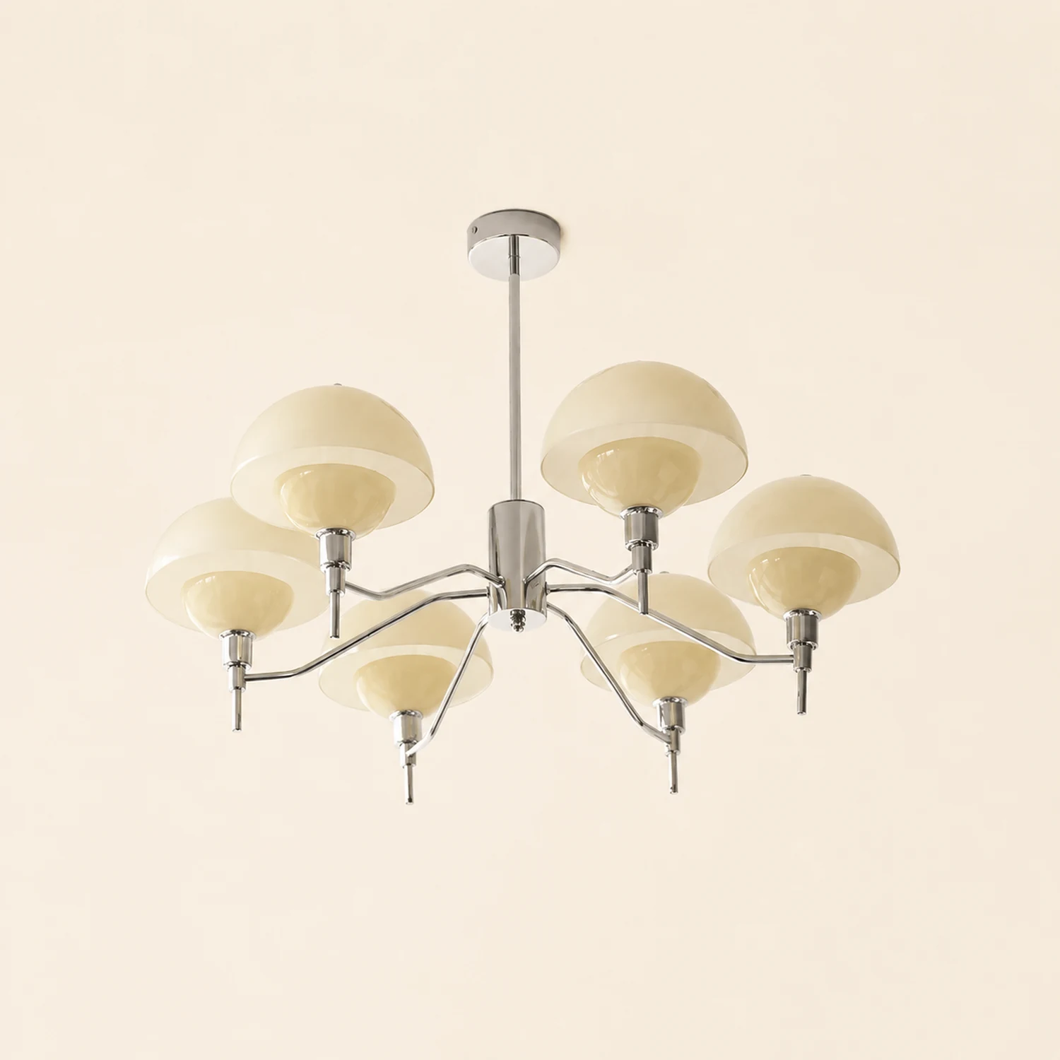 French White Cream Mushroom Chandelier - Lumpaz