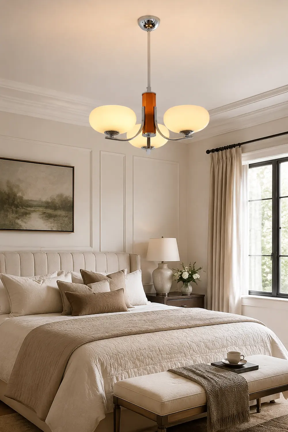 Medieval Bauhaus Solid Wood Chandelier - Lumpaz