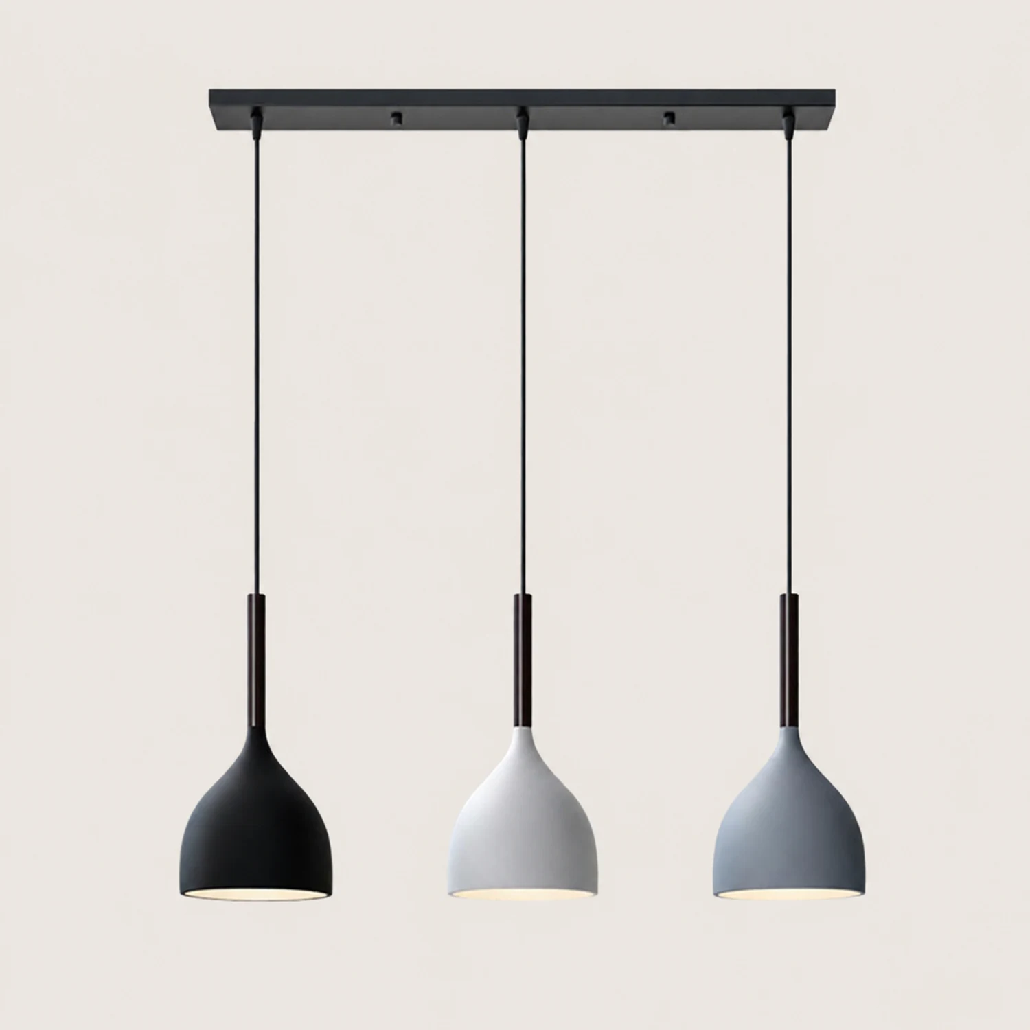 Modern Metal Triple Pendant Lights - Lumpaz