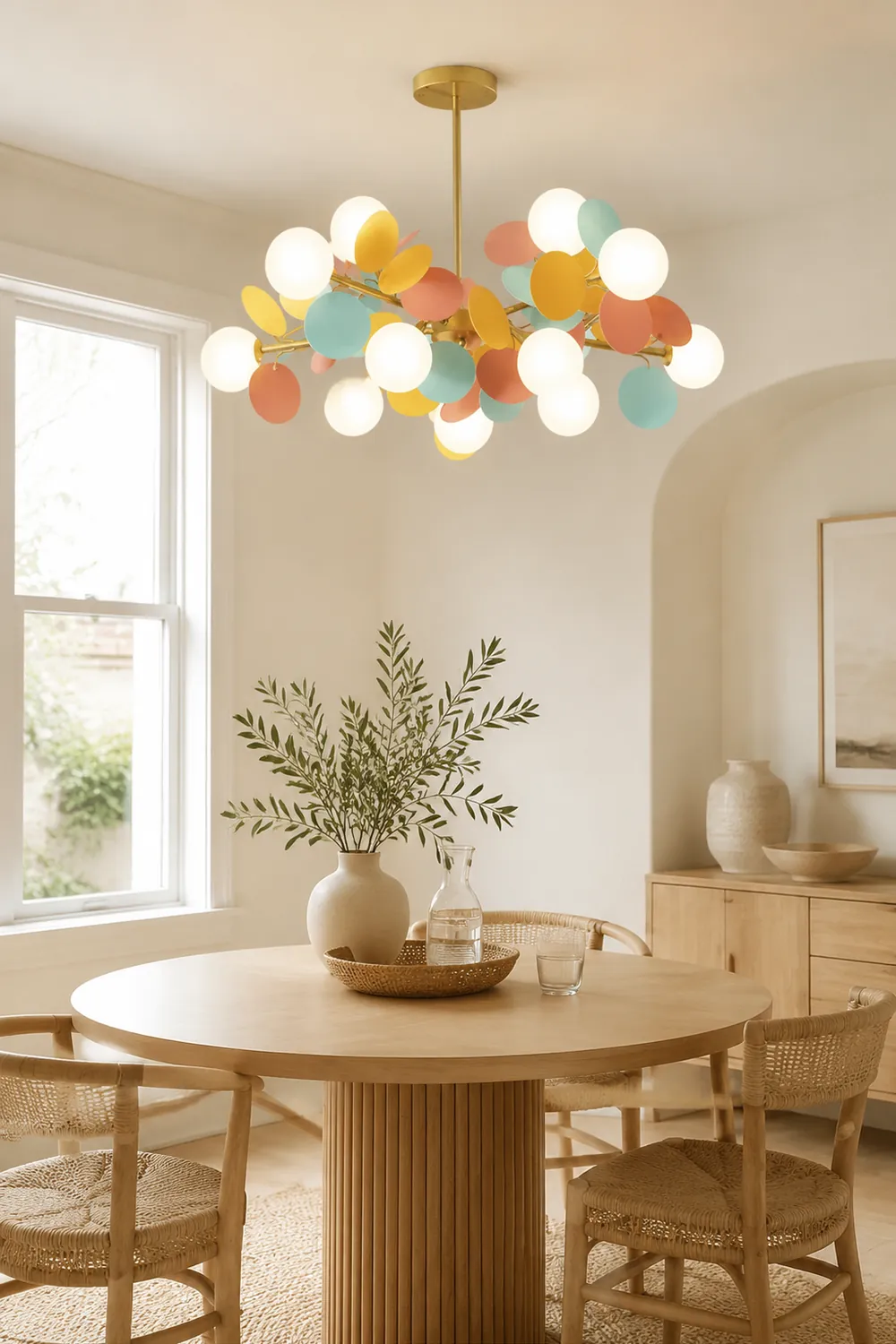 Nordic Multicolored Flower Branch Living Room Chandelier - Lumpaz