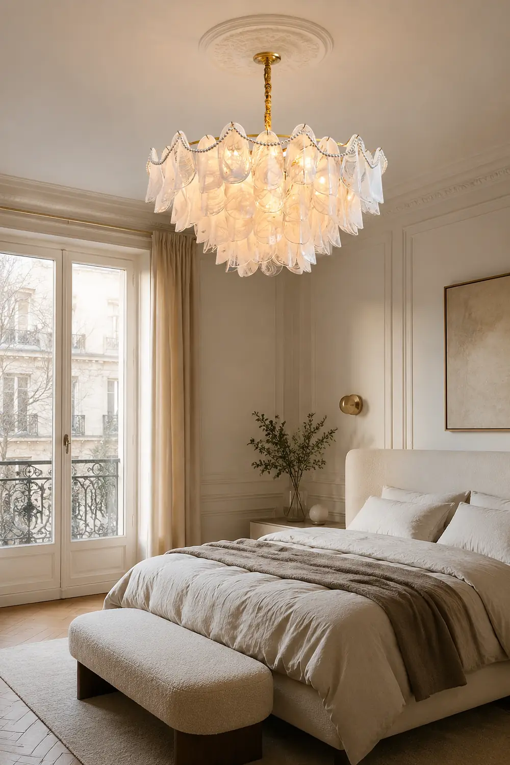 Contemporary Cloud-Inspired Frosted Glass Living Room Chandelier - Lumpaz