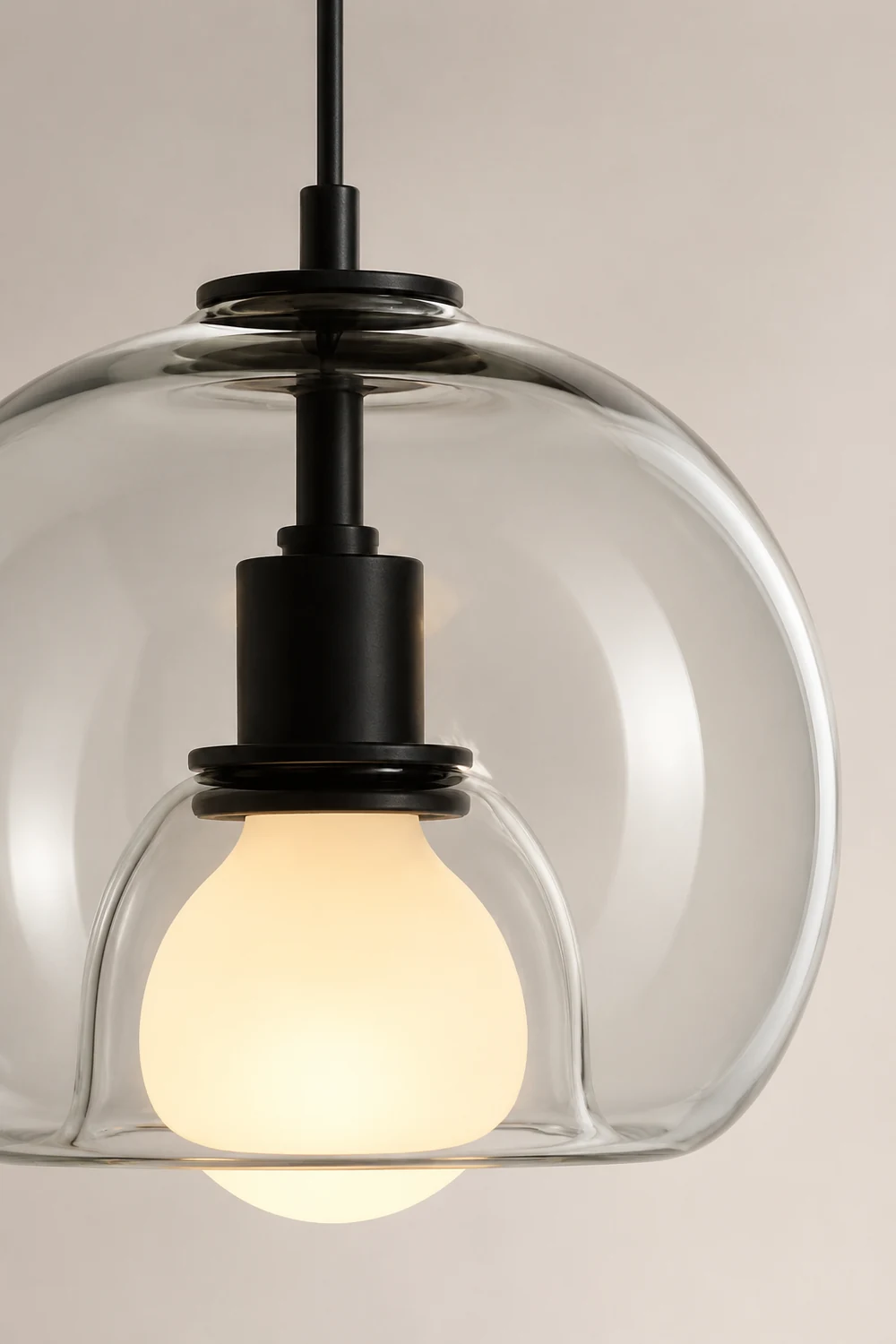 Handblown Stained Glass Orb Pendant Light Lampshade - Lumpaz