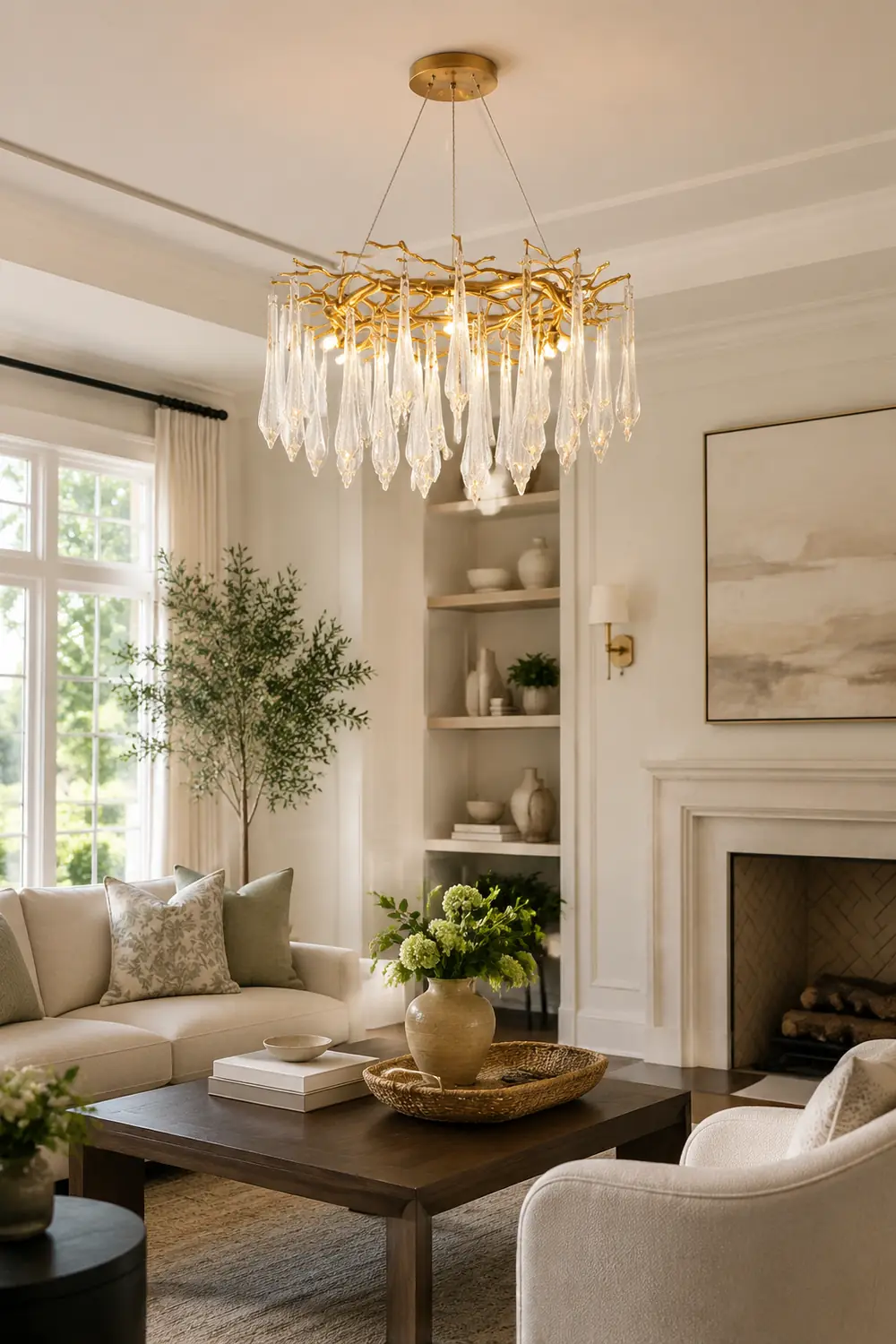 Modern Glass Teardrop Tiered Chandelier - Lumpaz