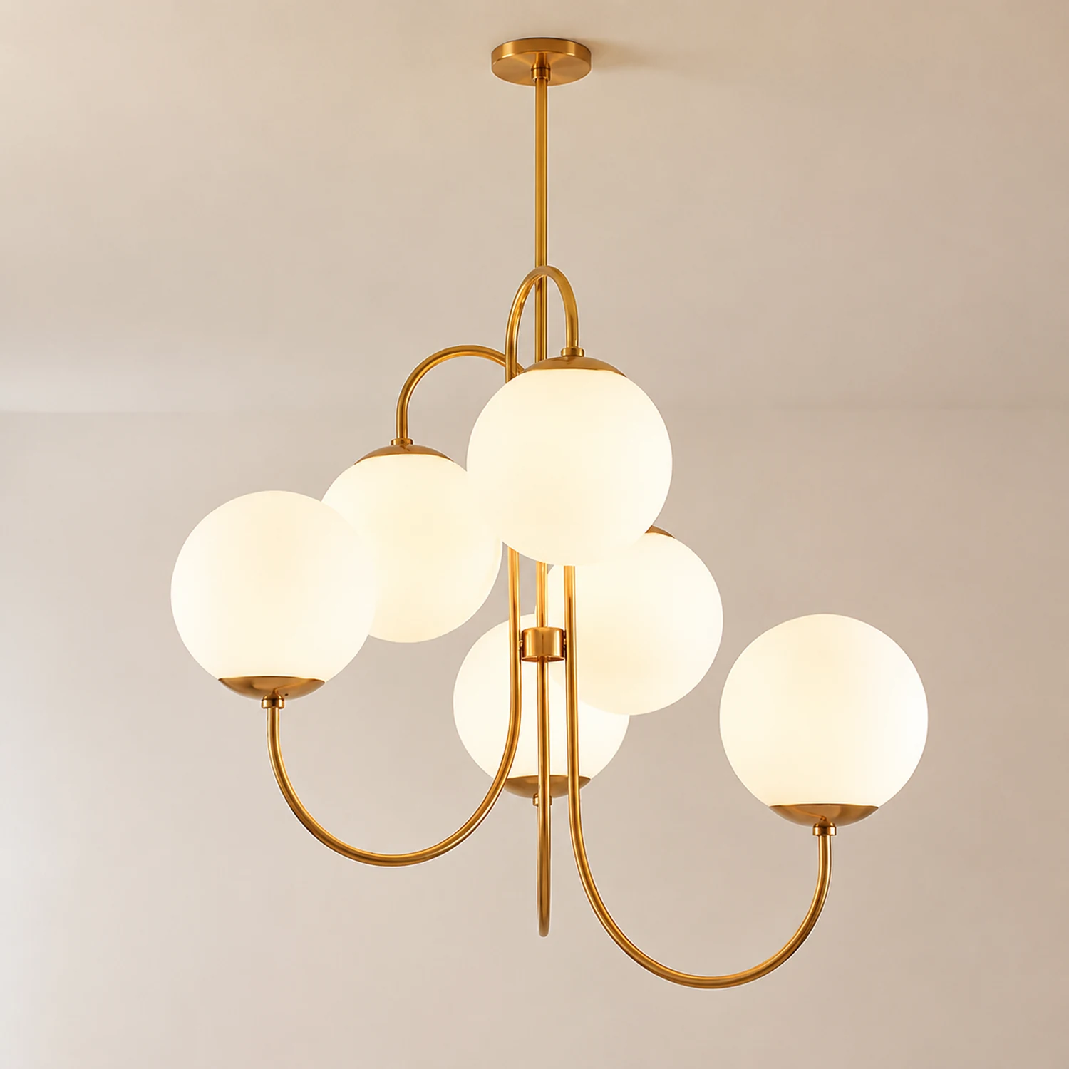 Metal Glass Vintage Chandelier - Lumpaz