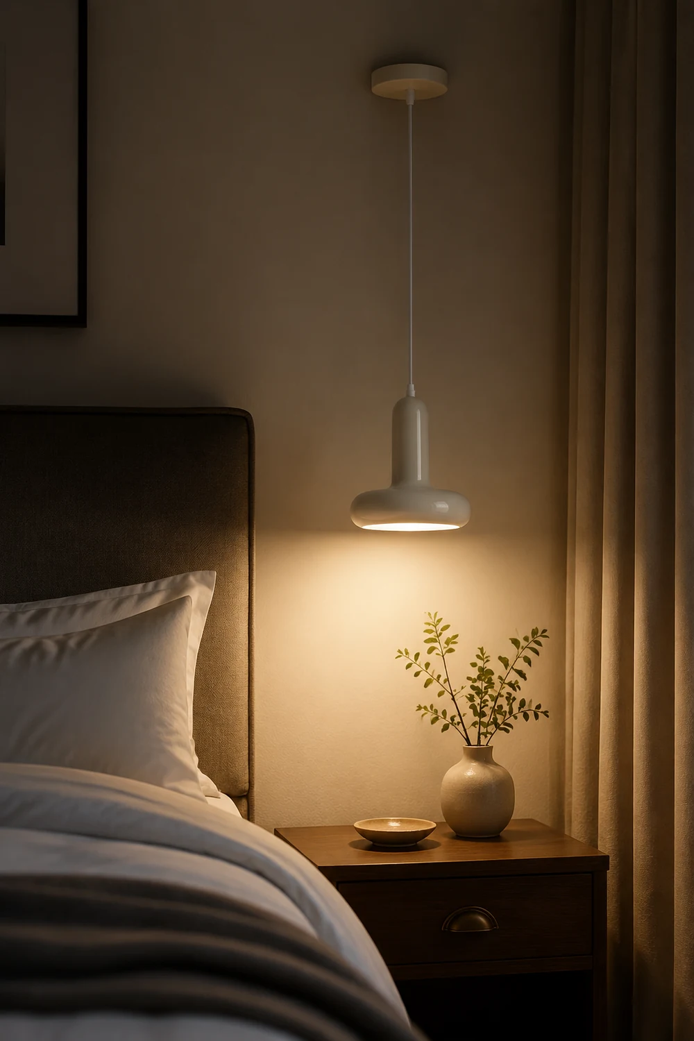 Bauhaus Puck Creamy Pendant Light - Lumpaz