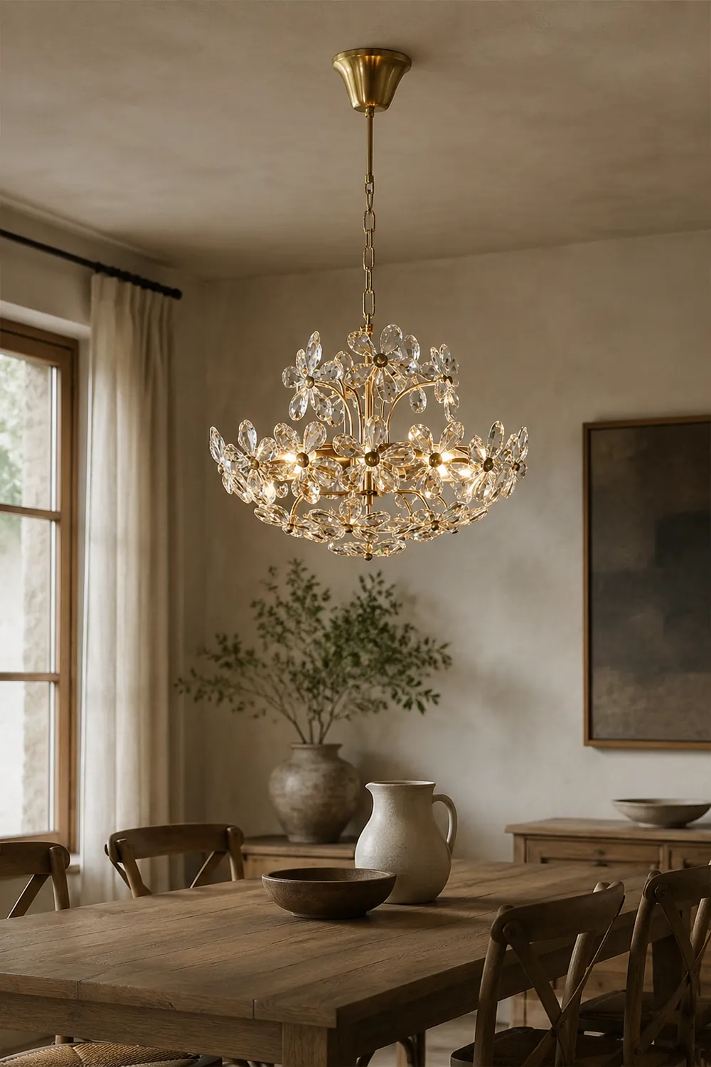 Luxury Crystal Bouquet Brass Chandeliers - Lumpaz