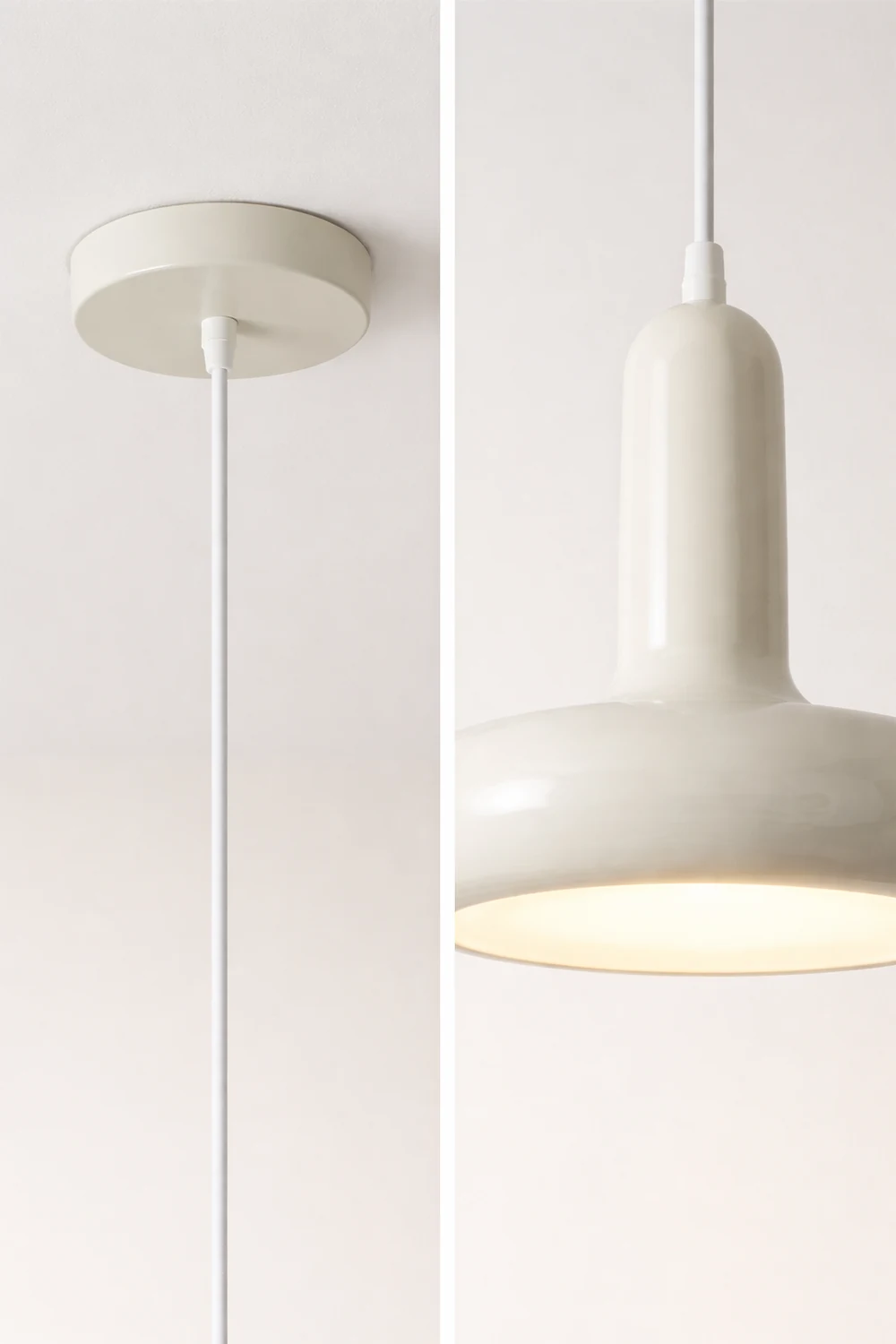Bauhaus Puck Creamy Pendant Light - Lumpaz