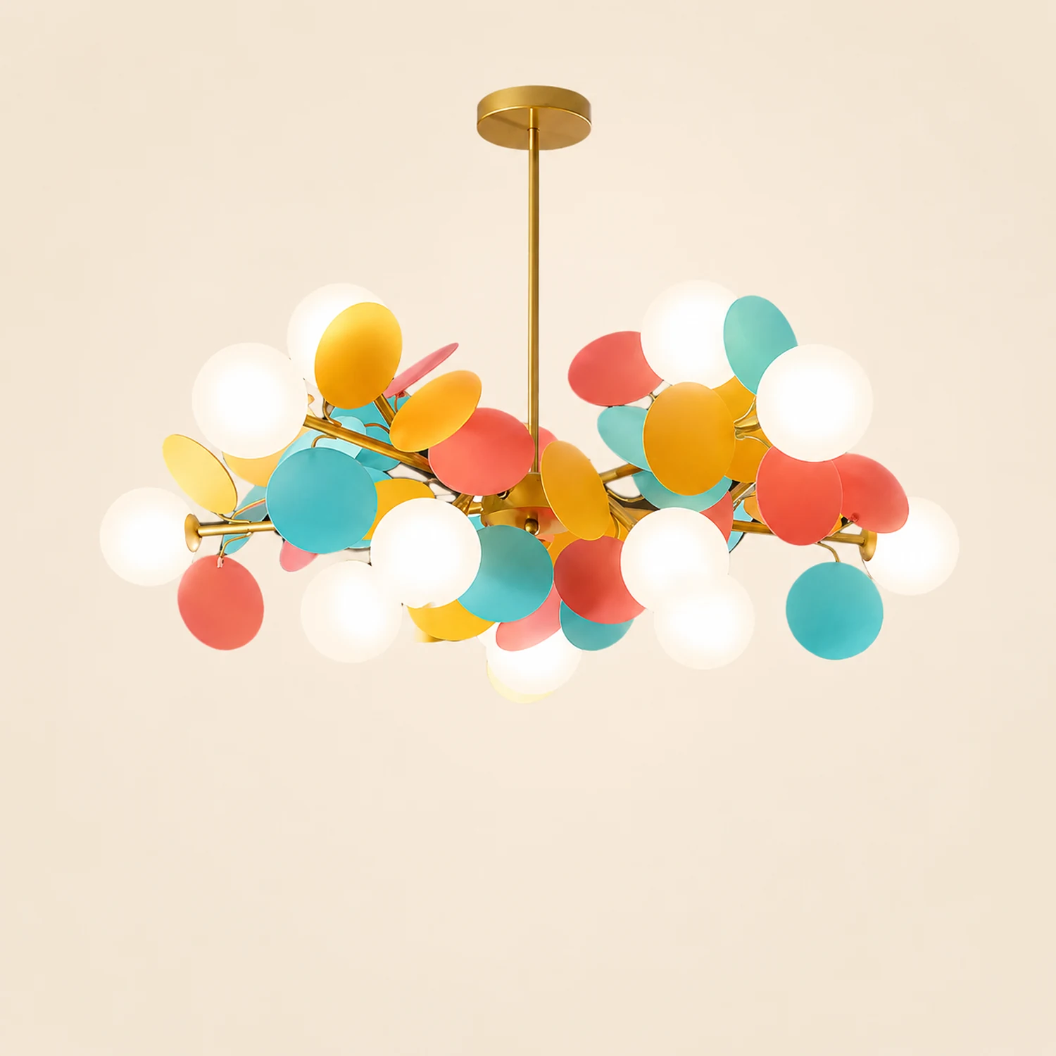 Nordic Multicolored Flower Branch Living Room Chandelier - Lumpaz