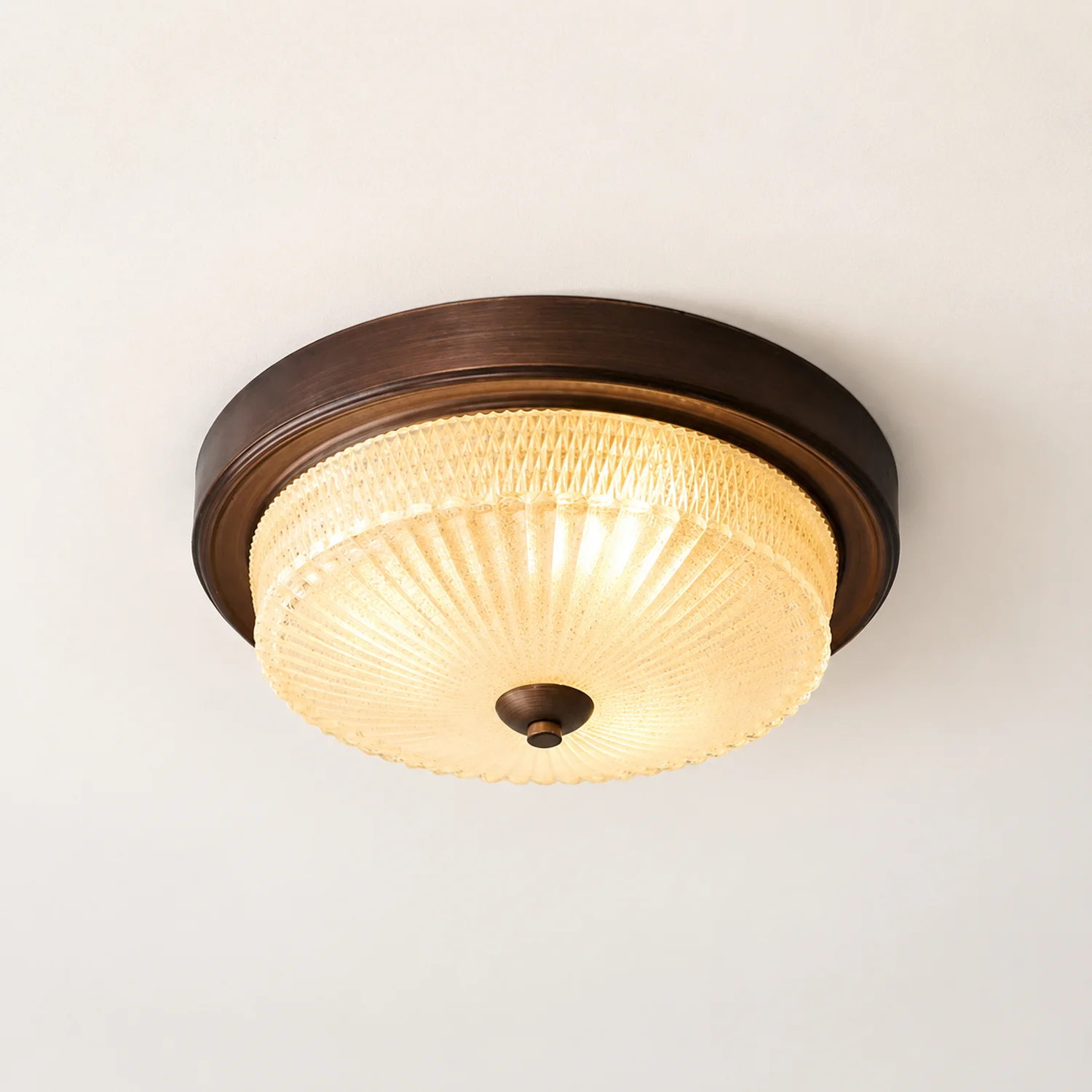 Retro Round Bedroom Ceiling Lamp - Lumpaz