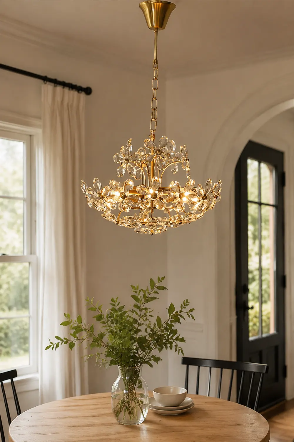 Luxury Crystal Bouquet Brass Chandeliers - Lumpaz