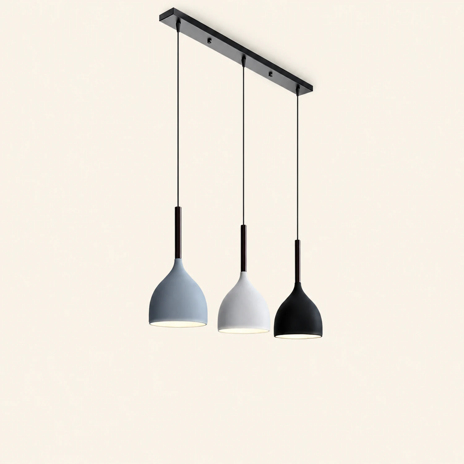 Modern Metal Triple Pendant Lights - Lumpaz
