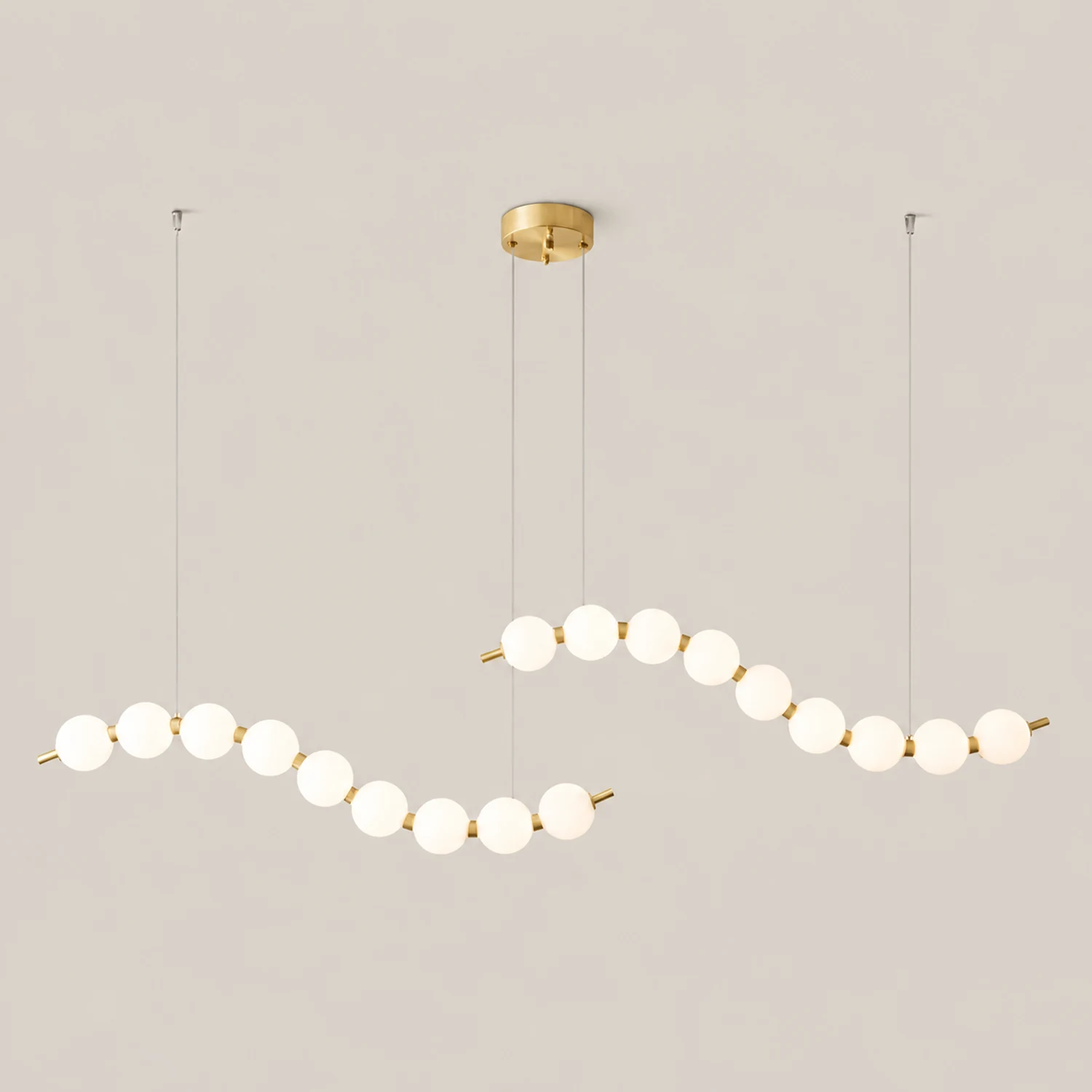 Creative Necklace String White Ball LED Pendant Lights - Lumpaz