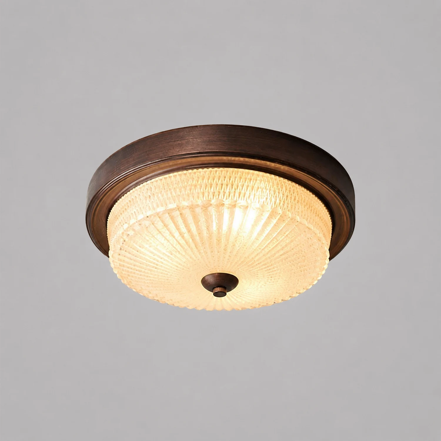 Retro Round Bedroom Ceiling Lamp - Lumpaz