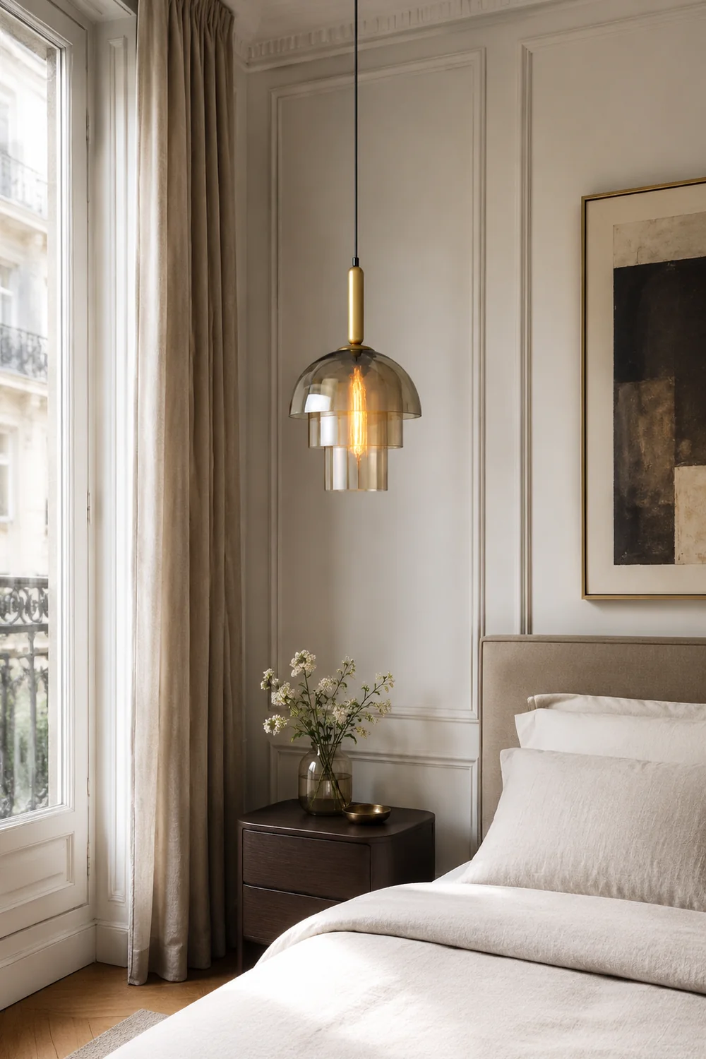 Modern Multi-Layer Glass Dome Hanging Light Fixture - Lumpaz