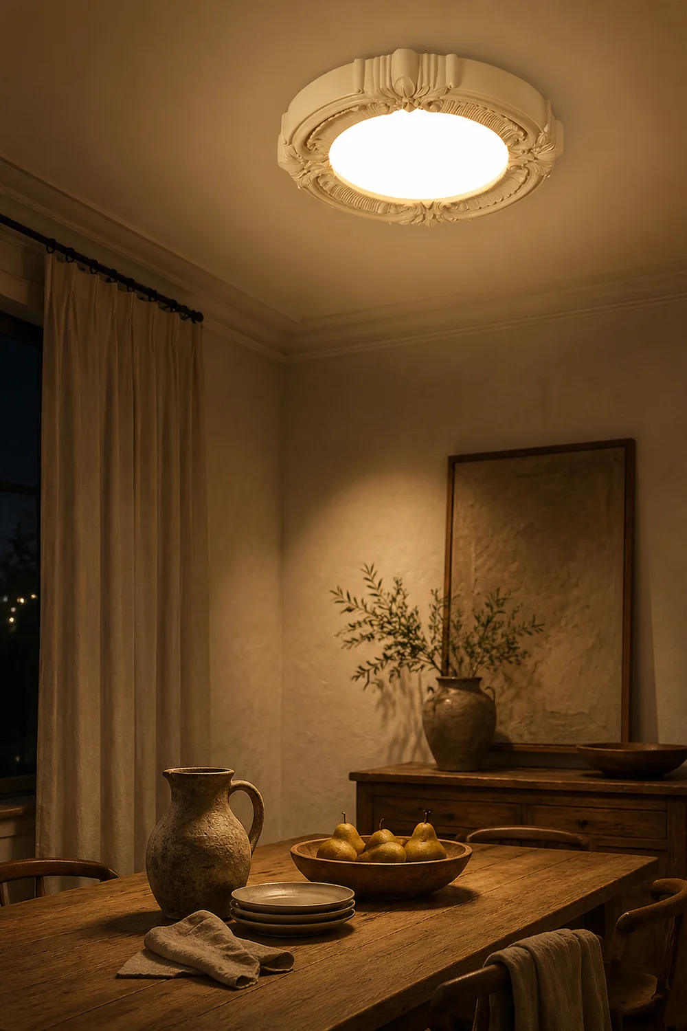 French Retro LED Ceiling Light For Bedroom - Lumpaz