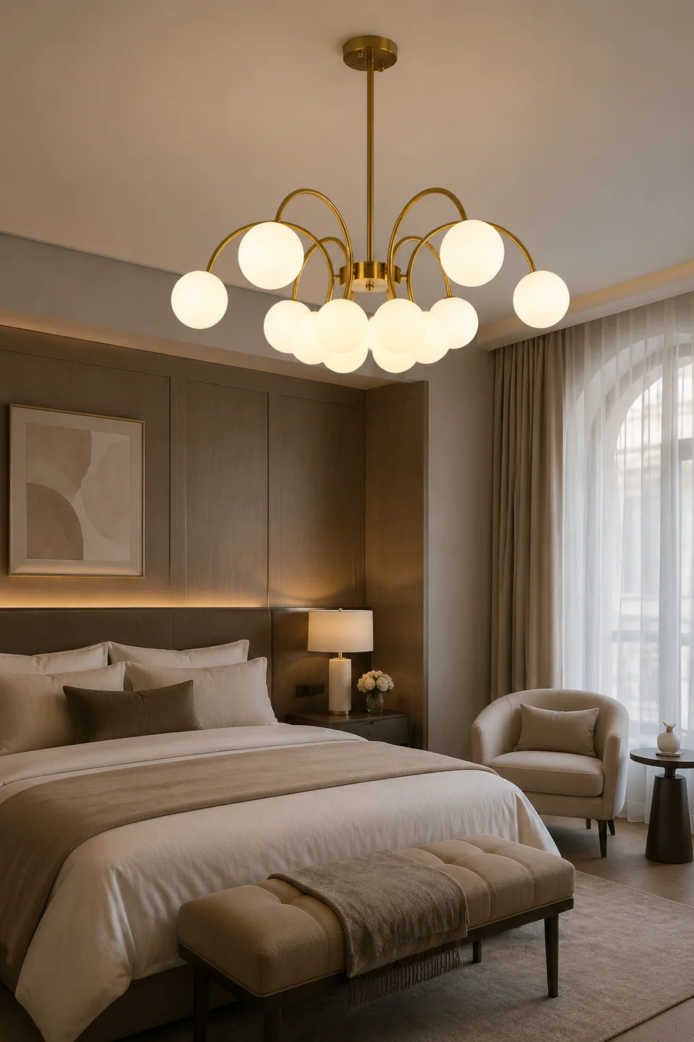 Modern Gold Sputnik Shape Chandelier - Lumpaz