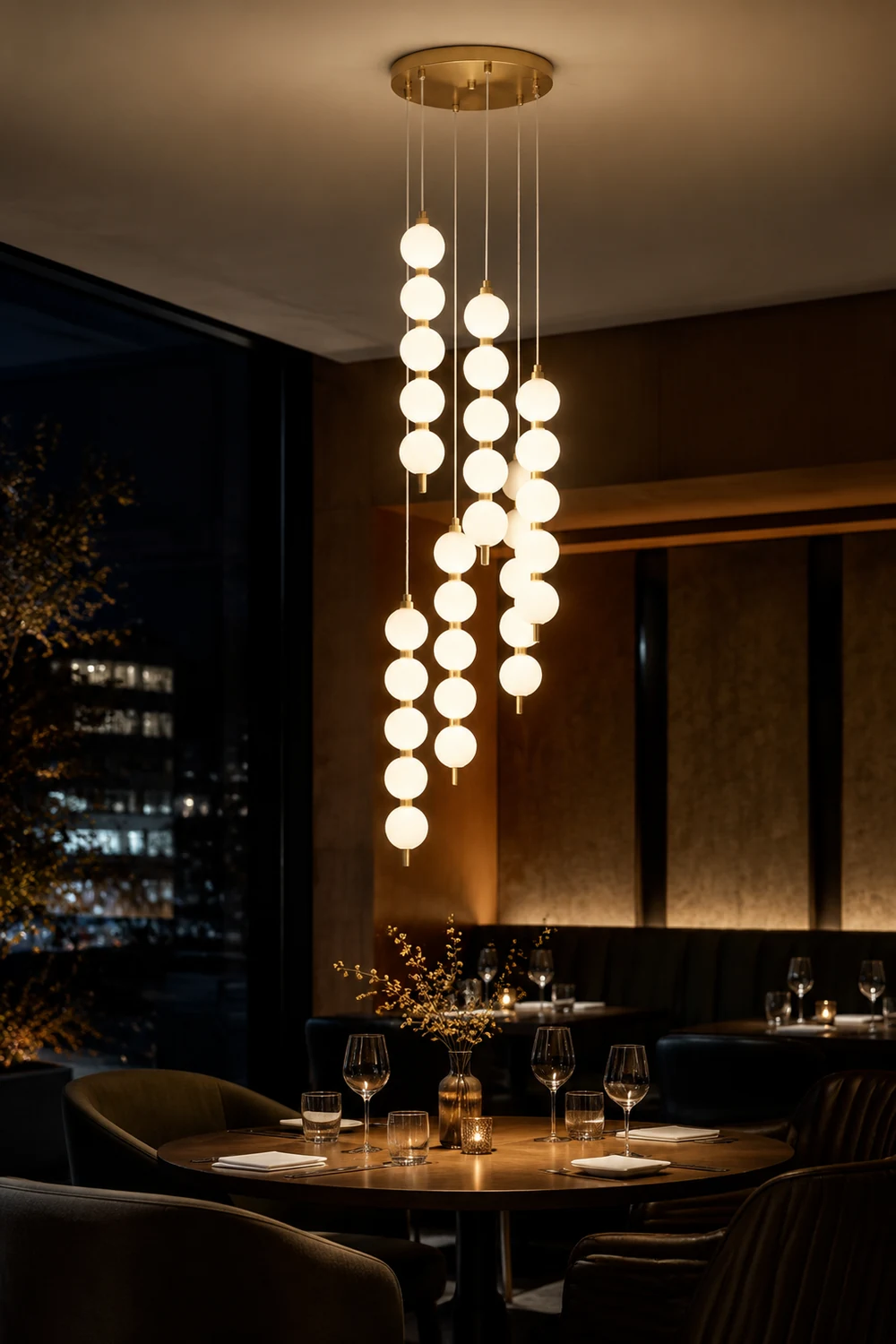 Contemporary LED White Ball Pendant Light - Lumpaz